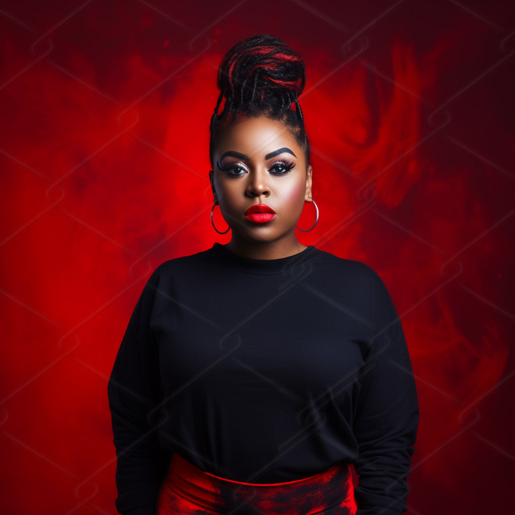 Black Sweatshirt Model Mockup