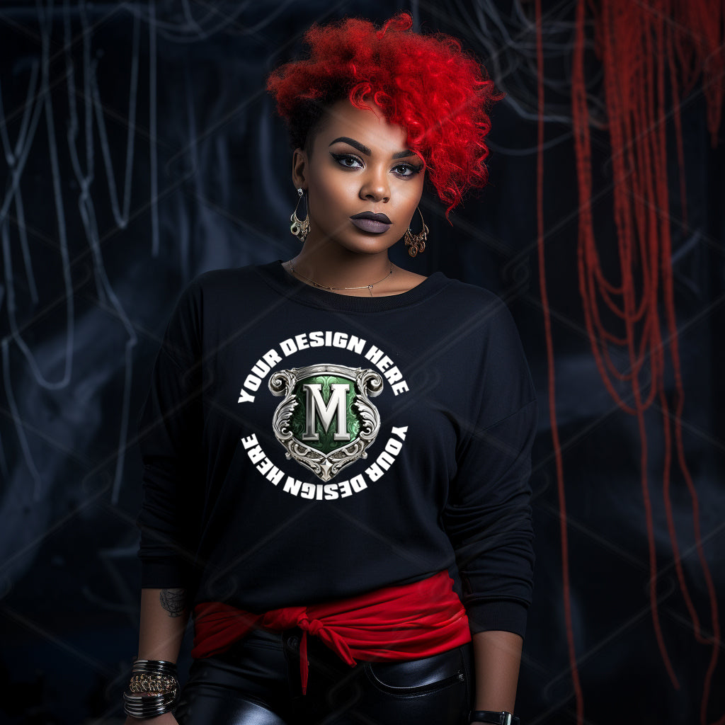 Black Sweatshirt Model Mockup