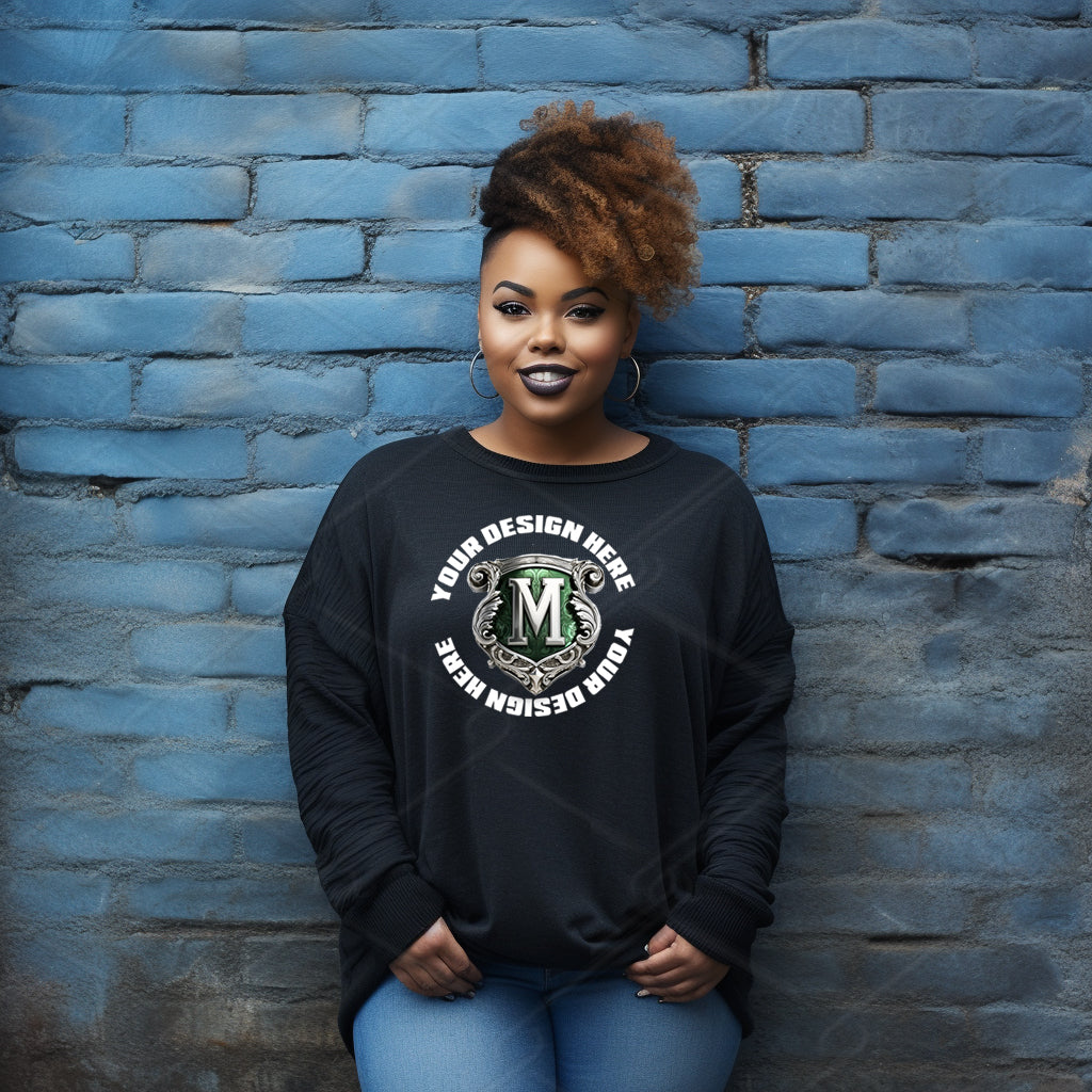 Black Sweatshirt Model Mockup