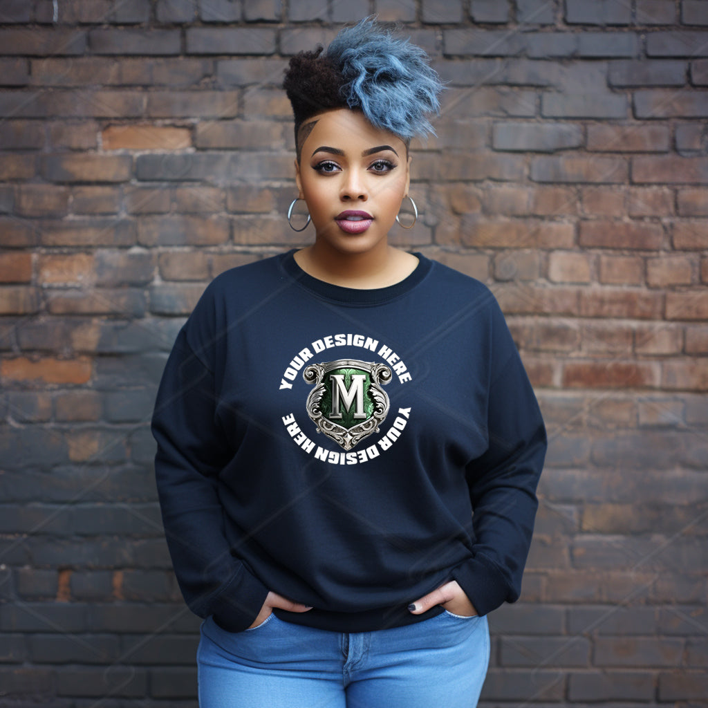 Black Sweatshirt Model Mockup