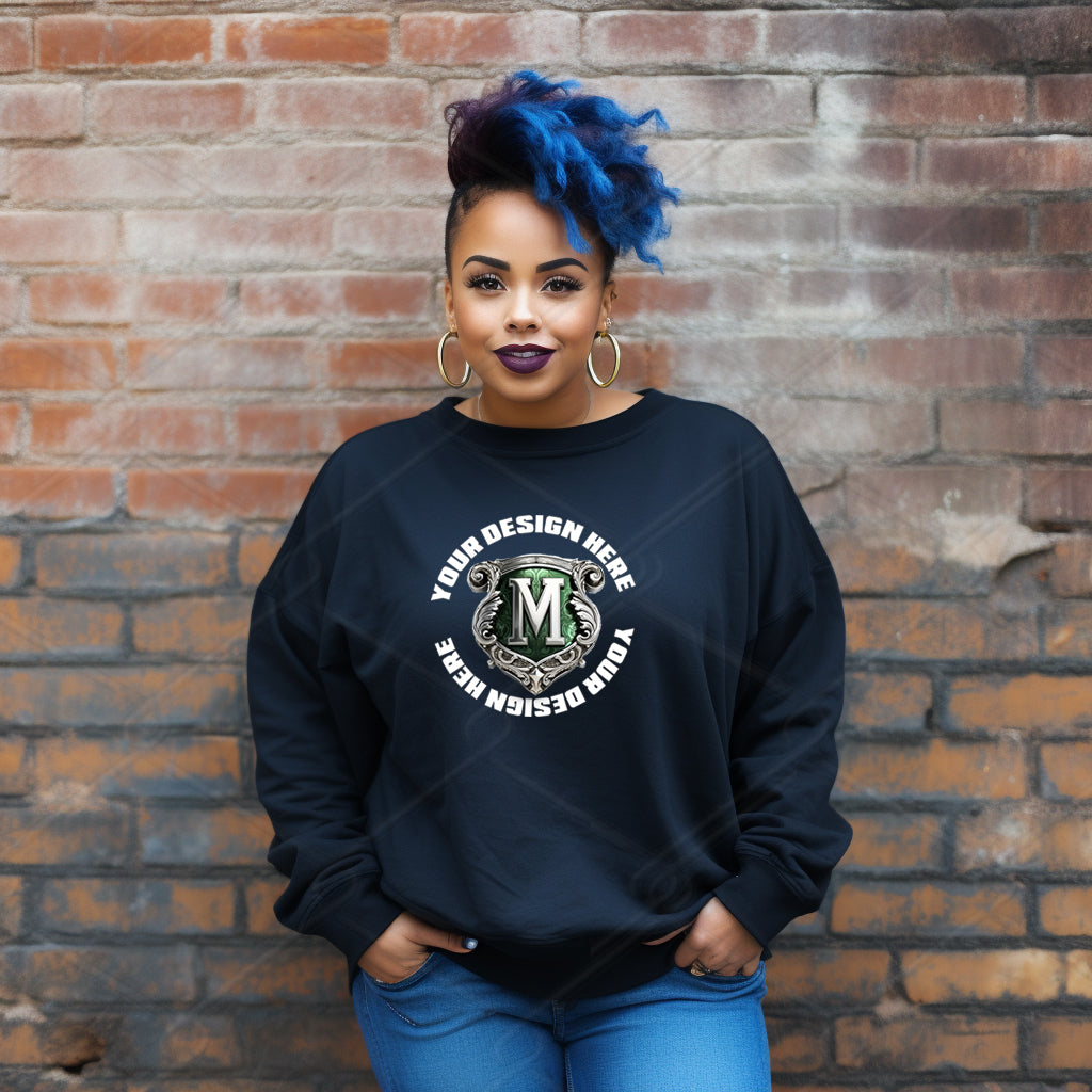 Black Sweatshirt Model Mockup
