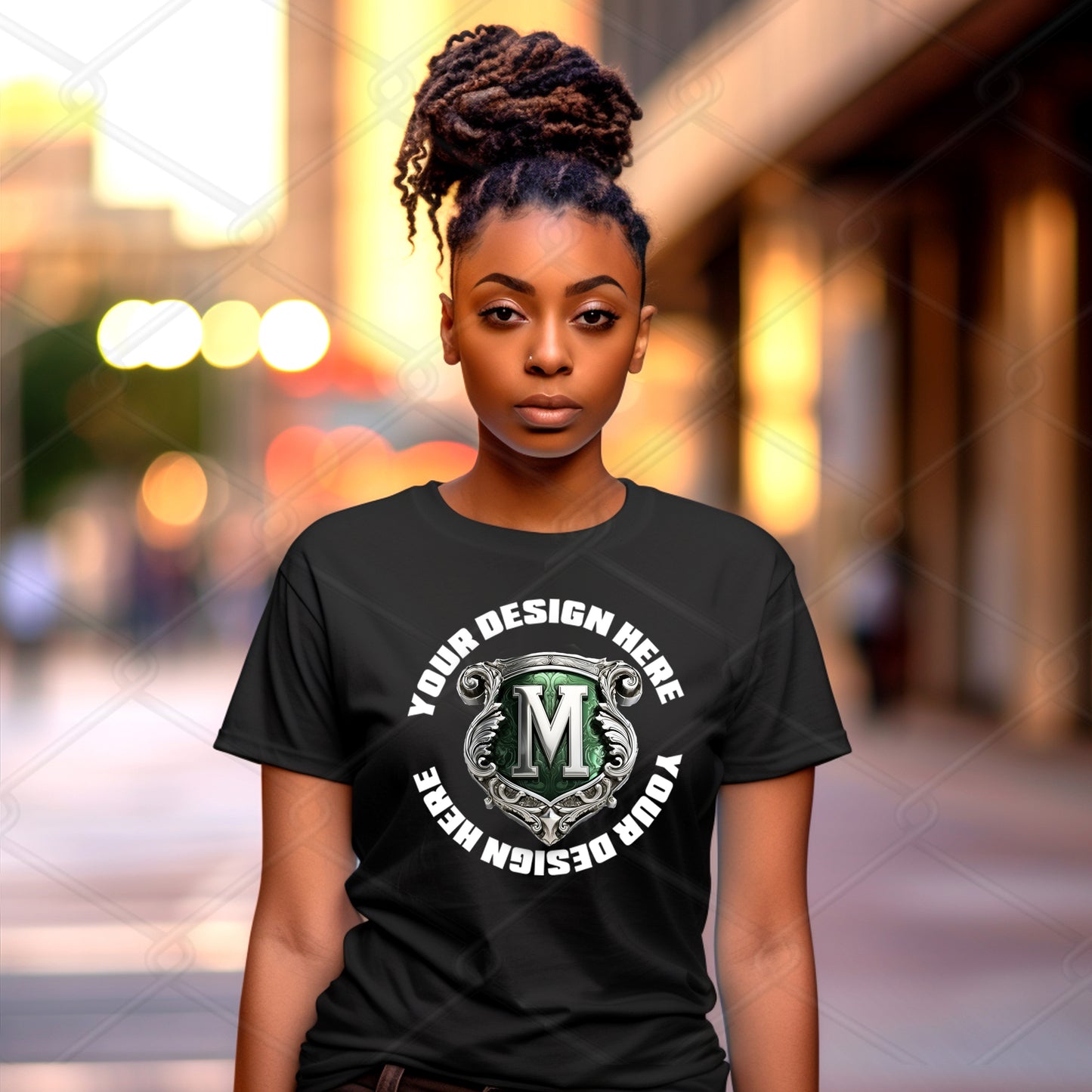 Black TShirt Model Mockup