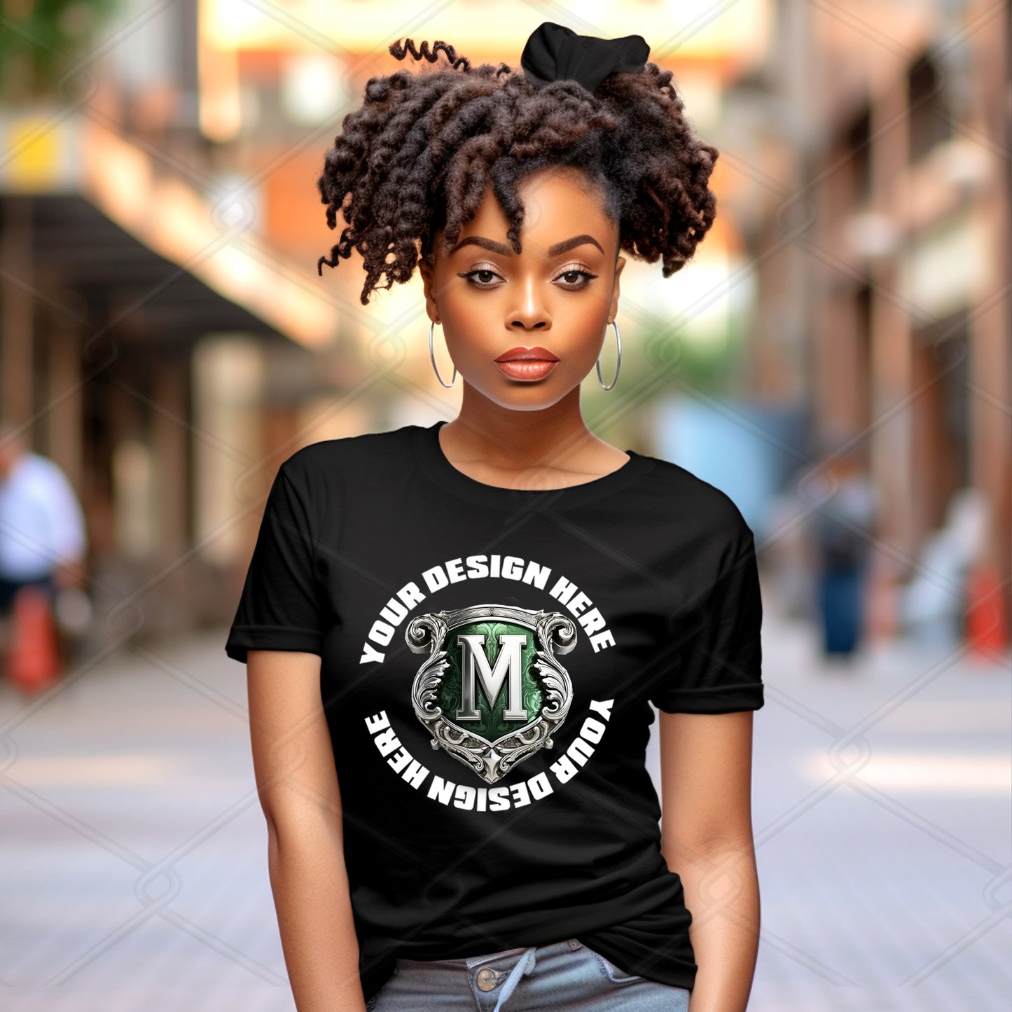 Black TShirt Model Mockup