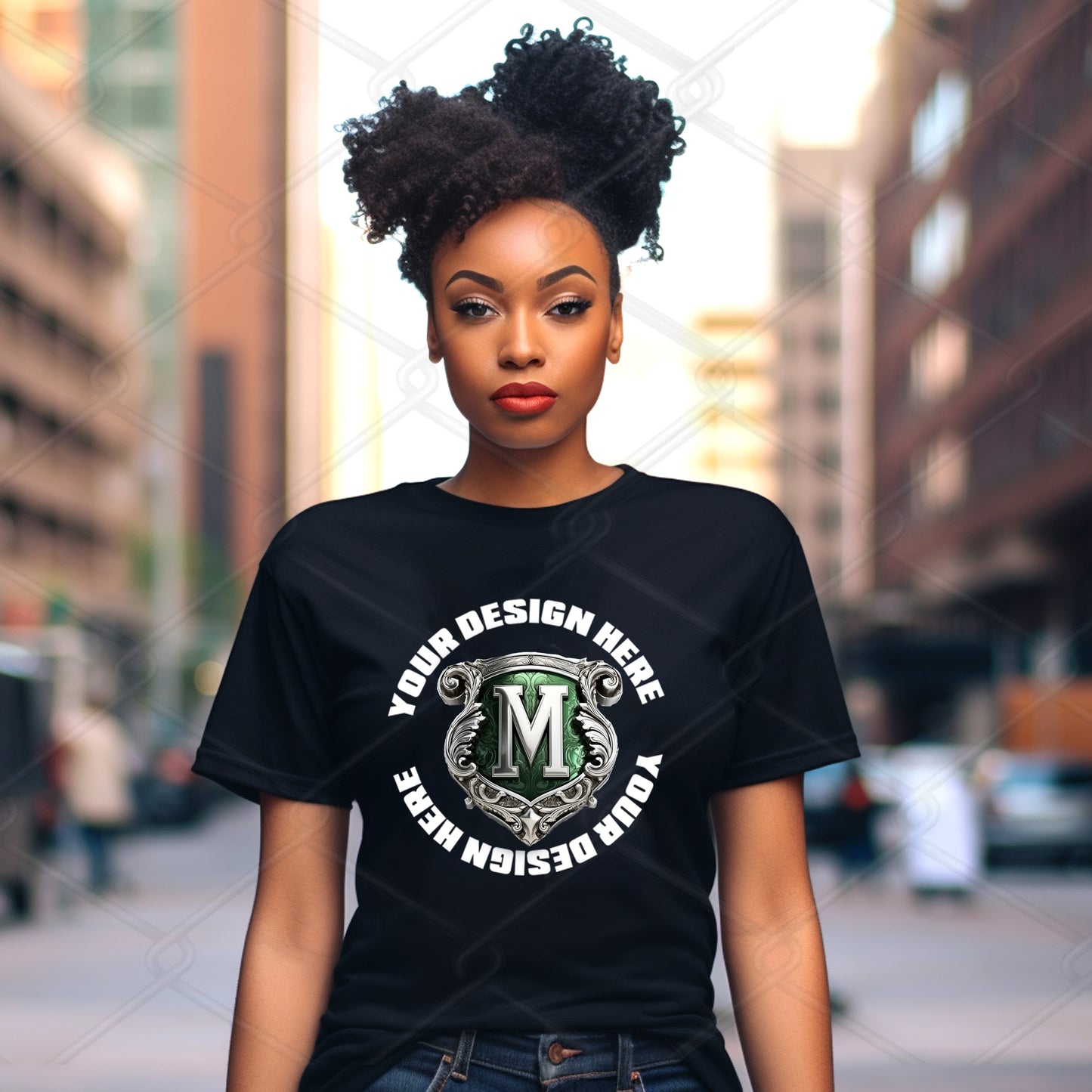 Black TShirt Model Mockup