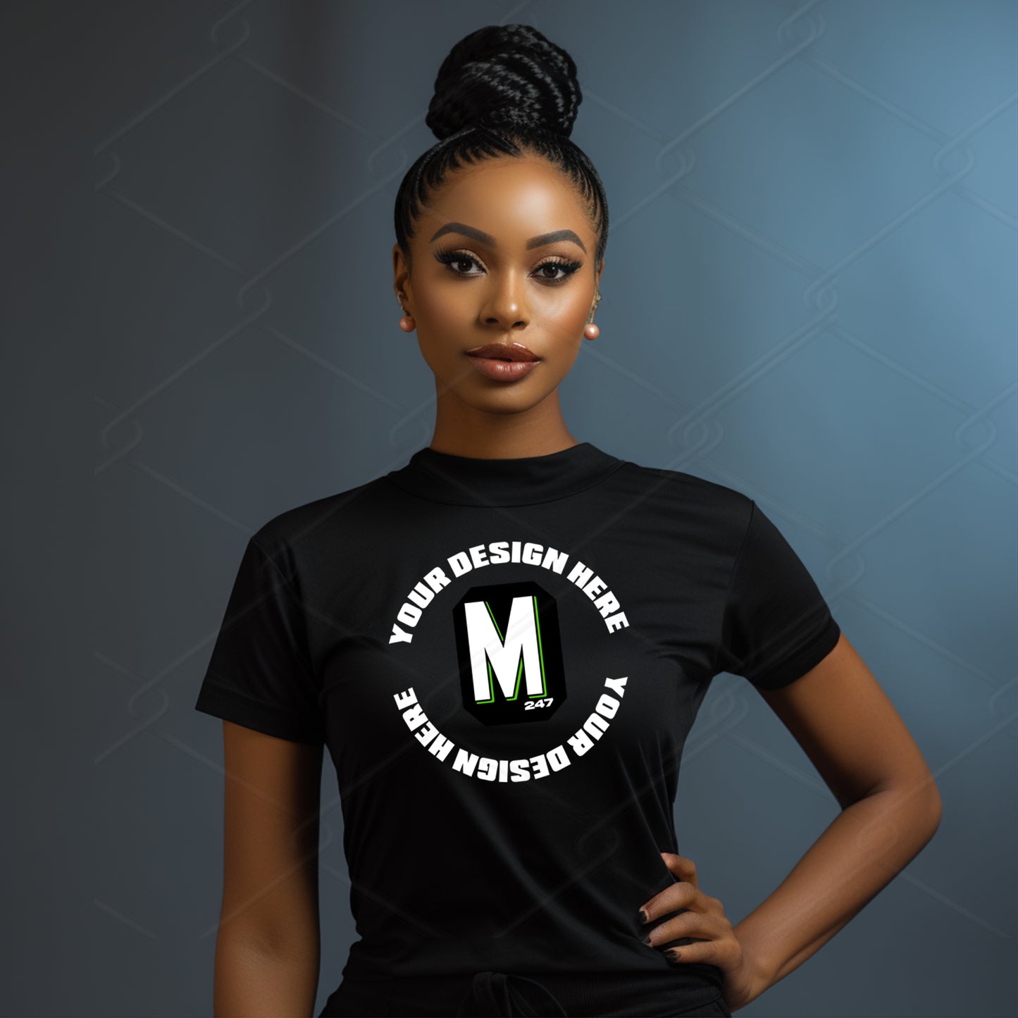 Black TShirt Model Mockup
