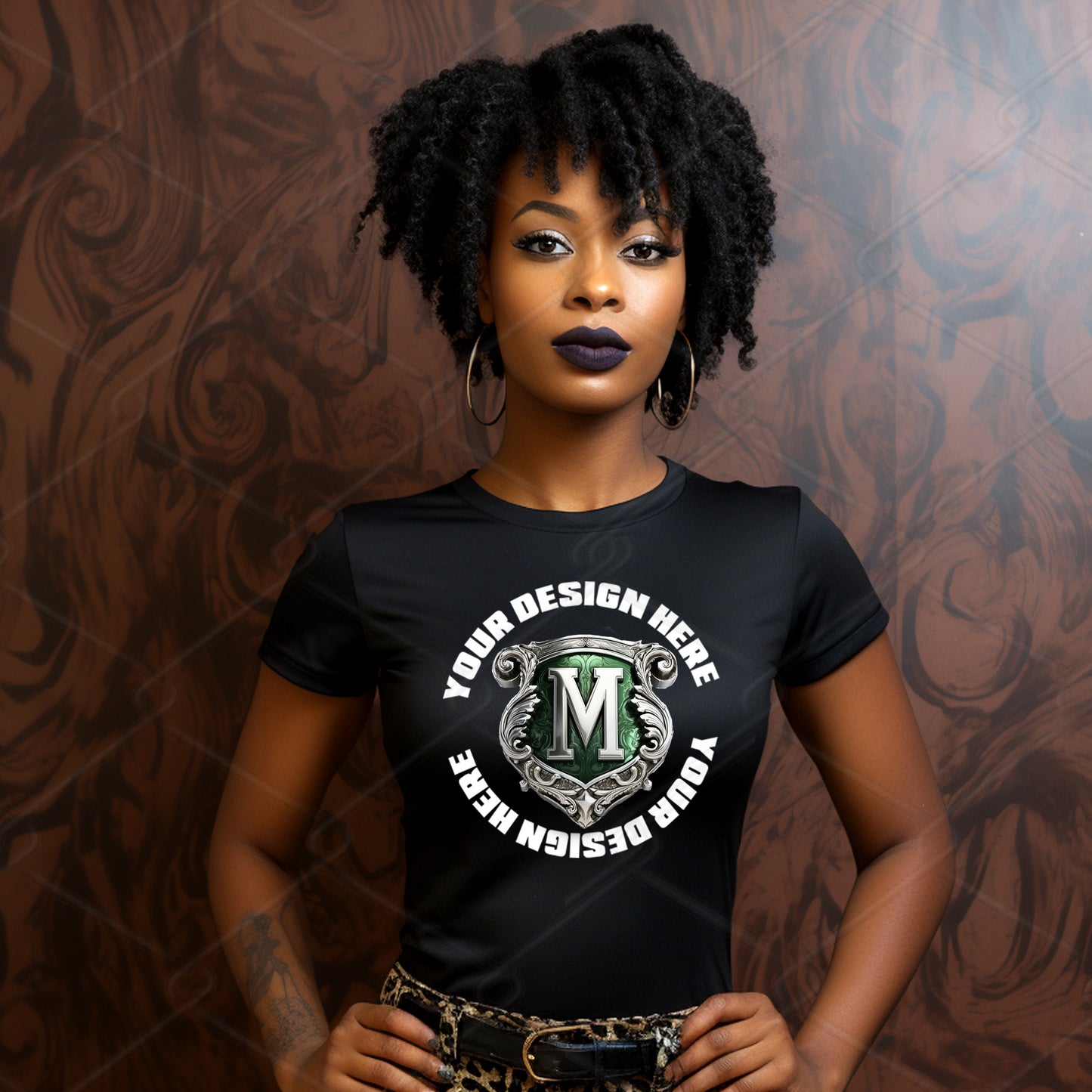 Black TShirt Model Mockup