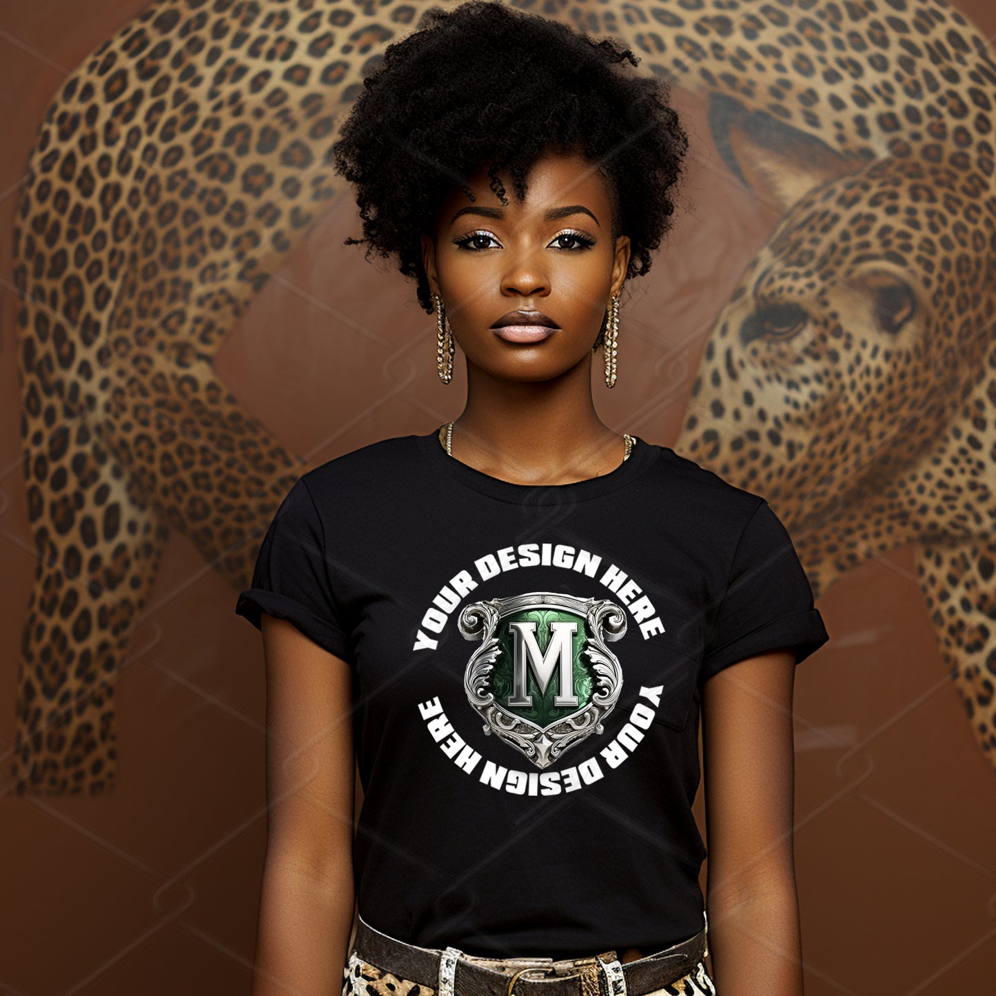Black TShirt Model Mockup