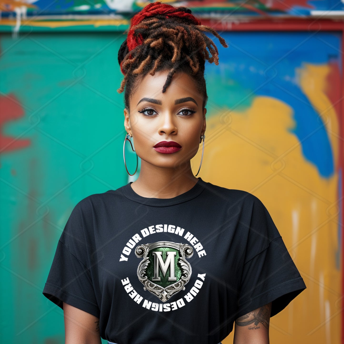 Black TShirt Model Mockup