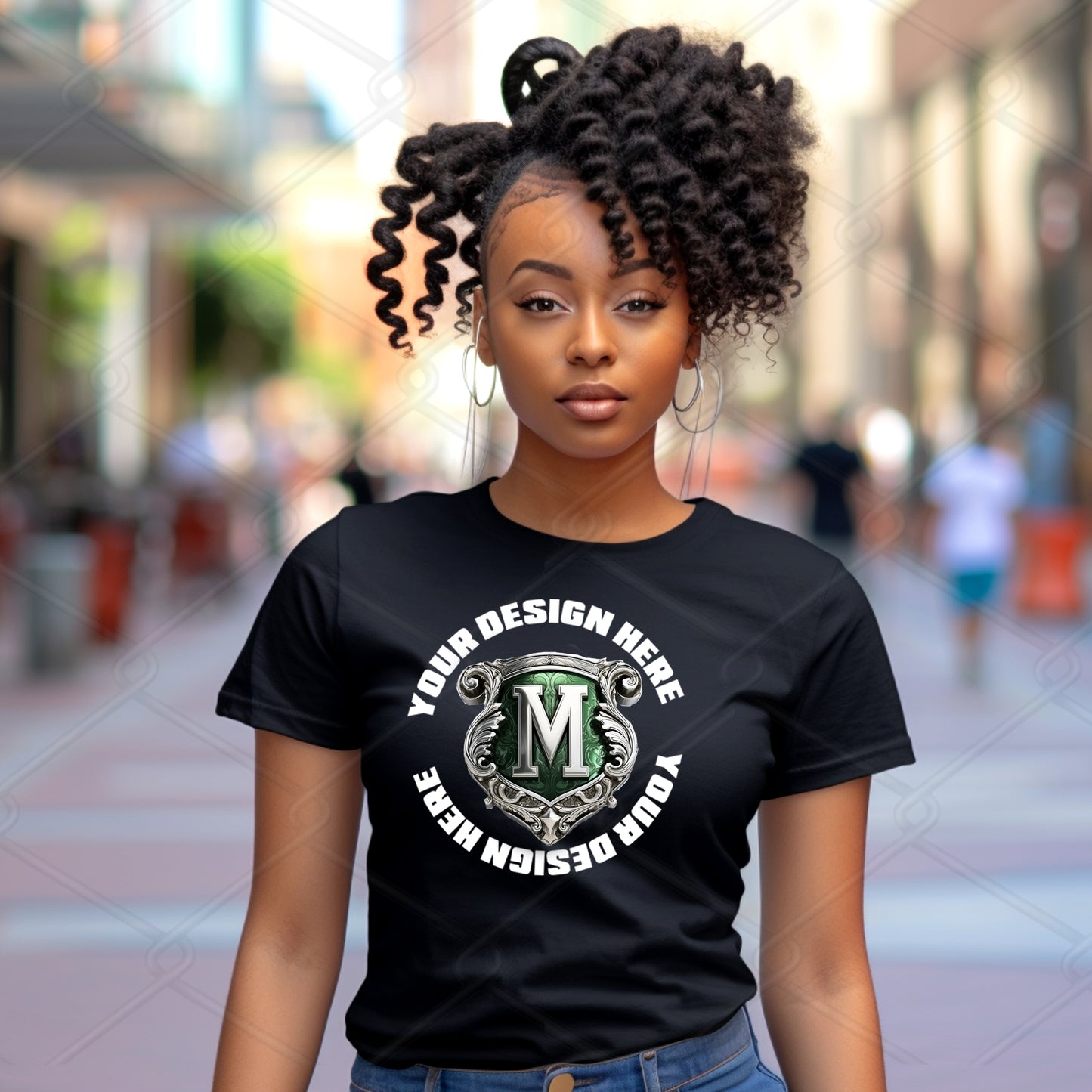 Black TShirt Model Mockup