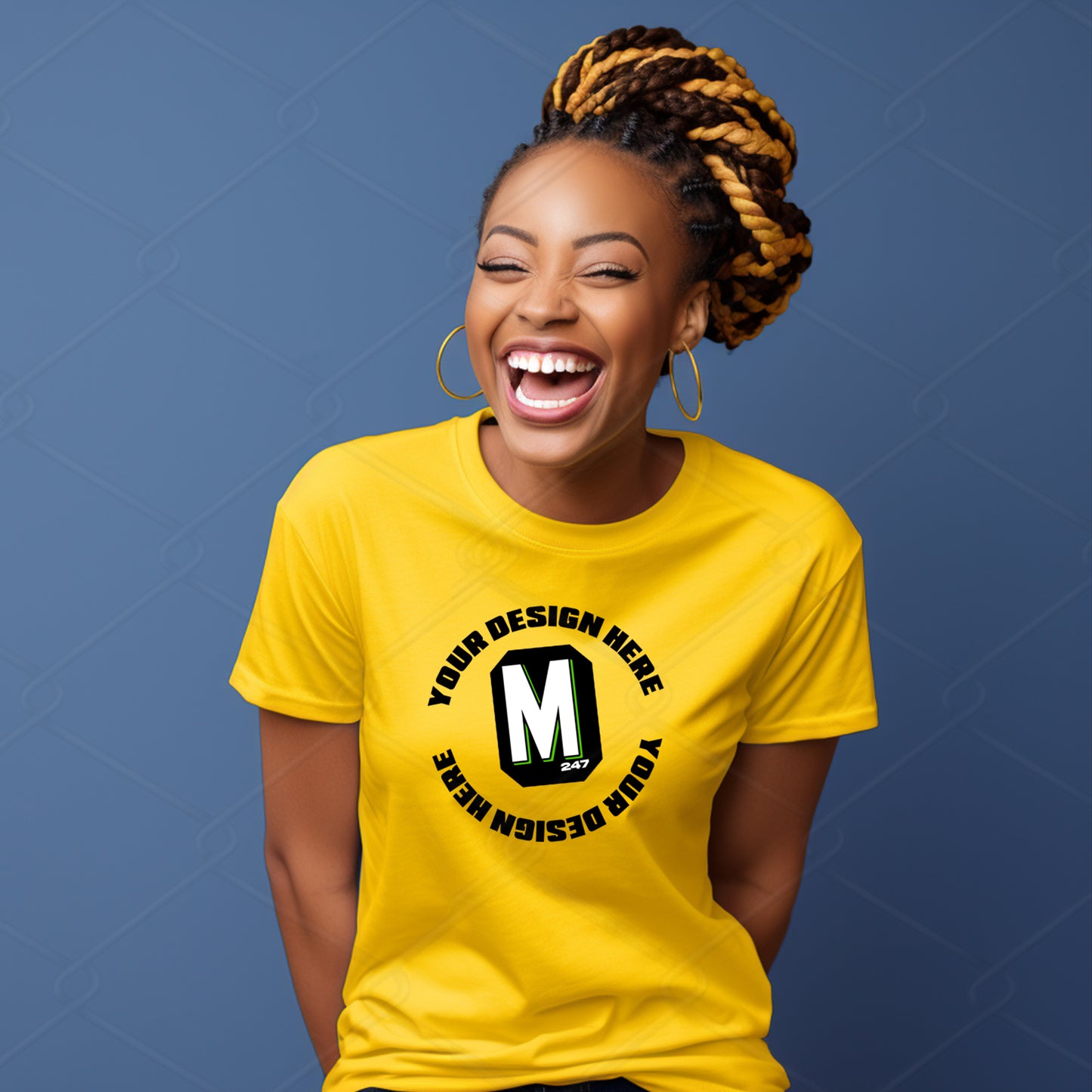Yellow TShirt Model Mockup