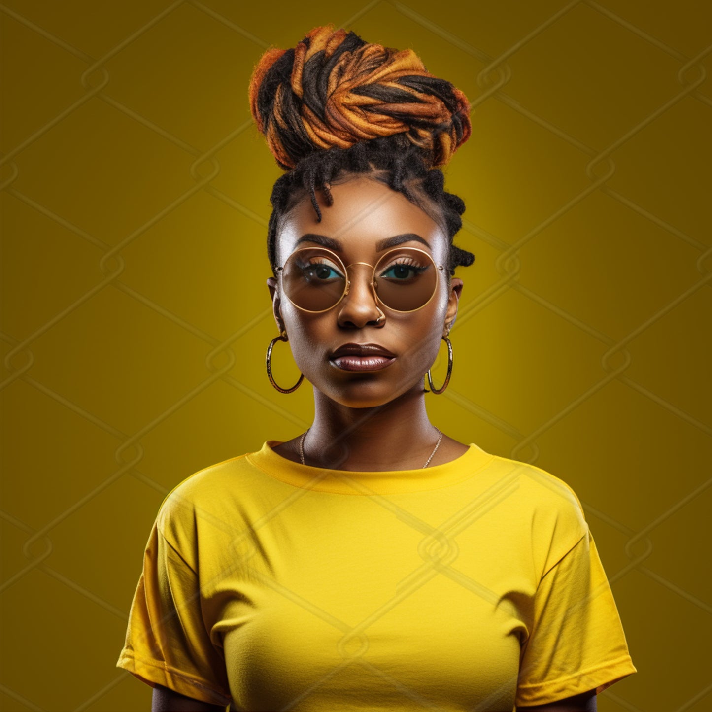 Yellow TShirt Model Mockup