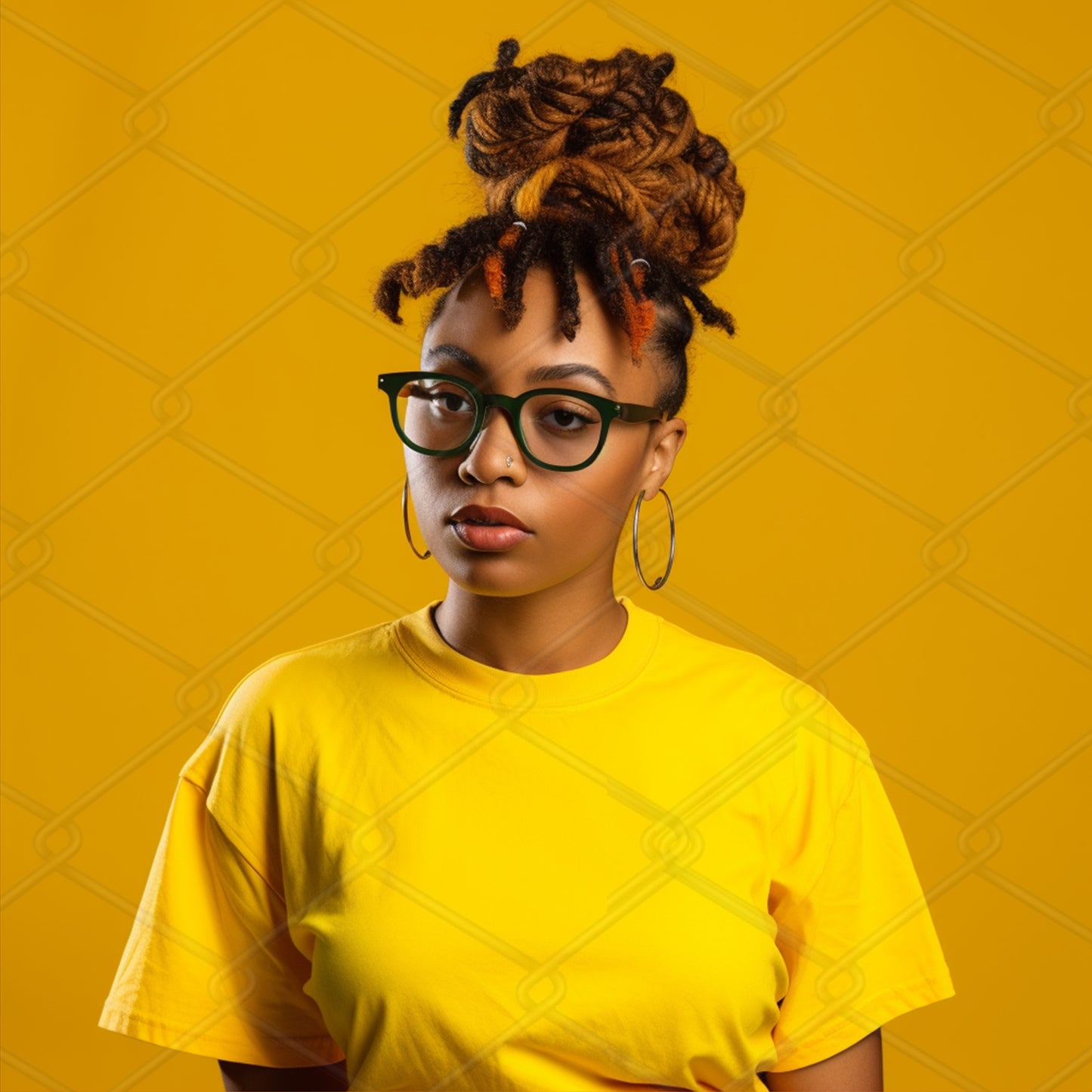 Yellow TShirt Model Mockup