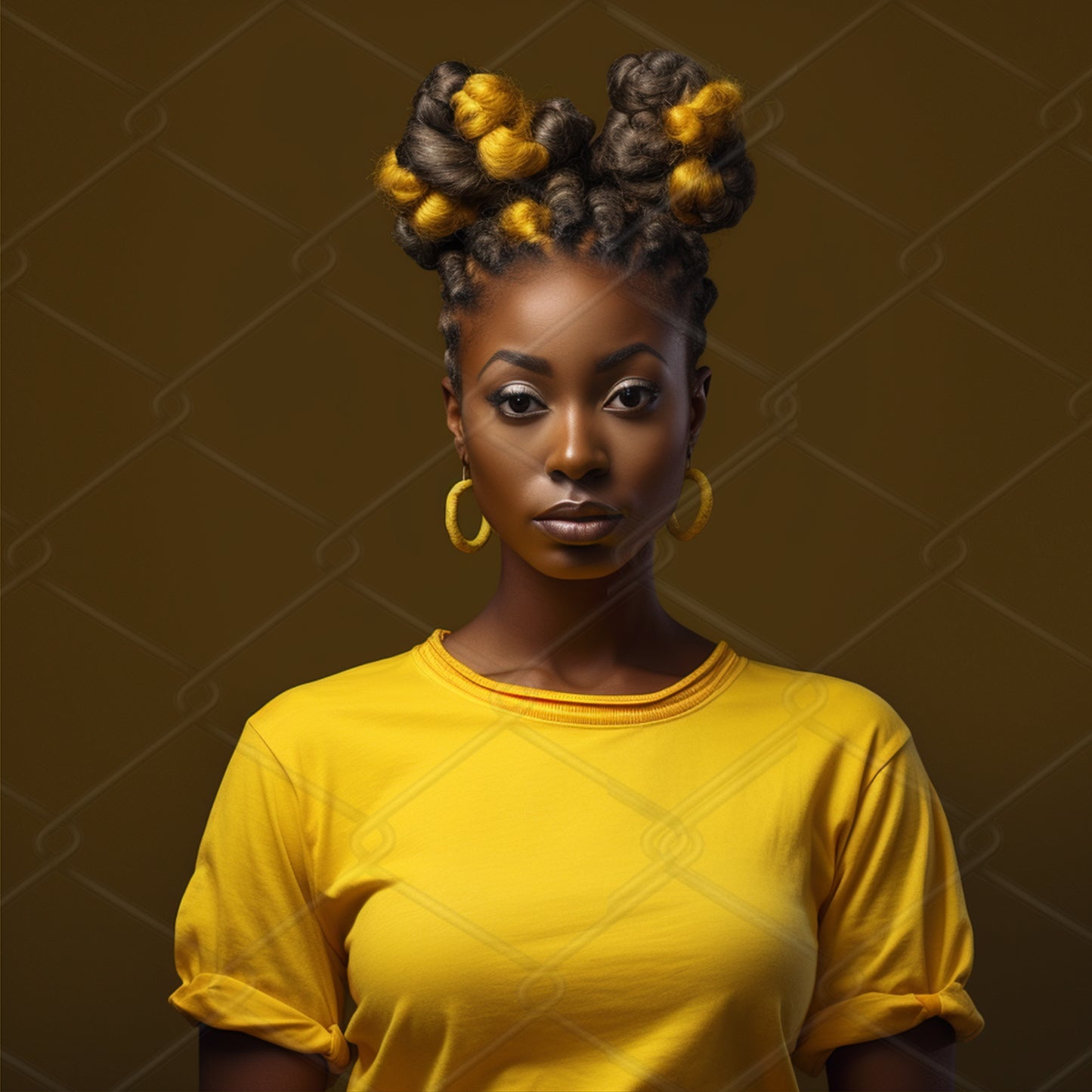 Yellow TShirt Model Mockup