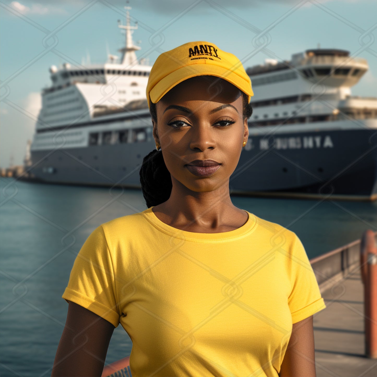 Yellow TShirt Model Mockup
