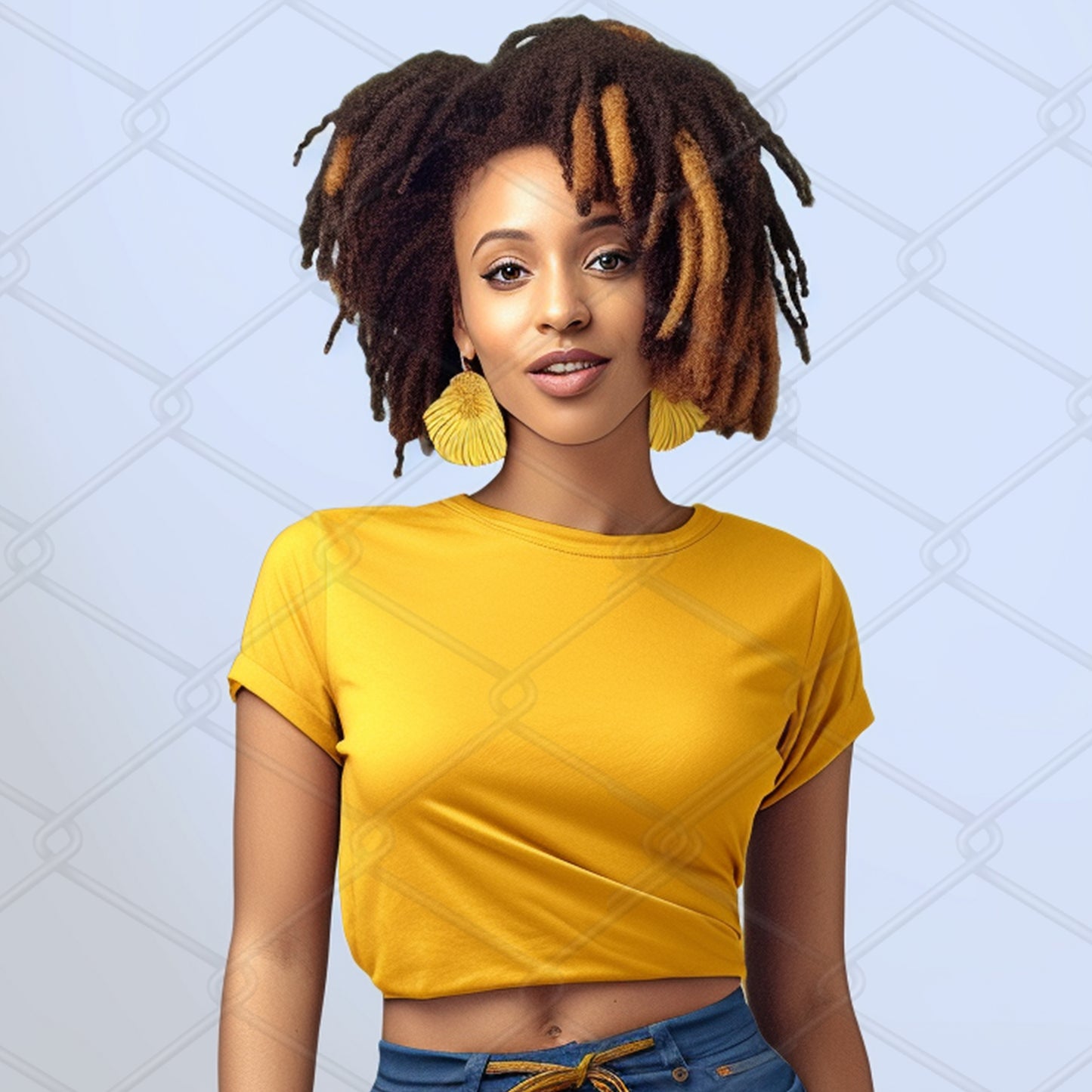 Yellow TShirt Model Mockup