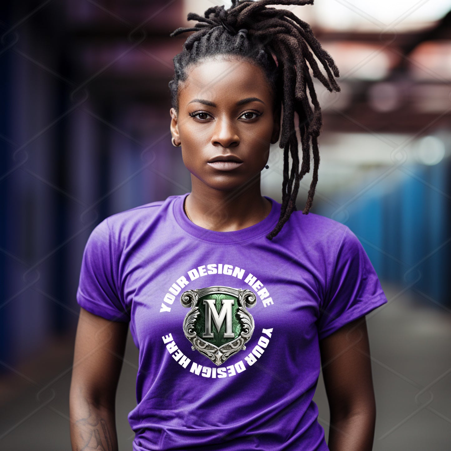 Purple TShirt Model Mockup