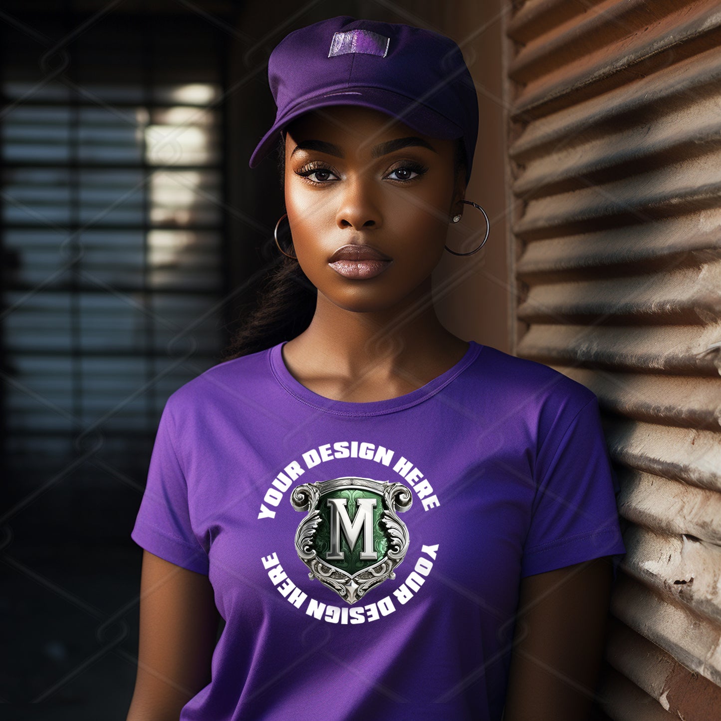 Purple TShirt Model Mockup