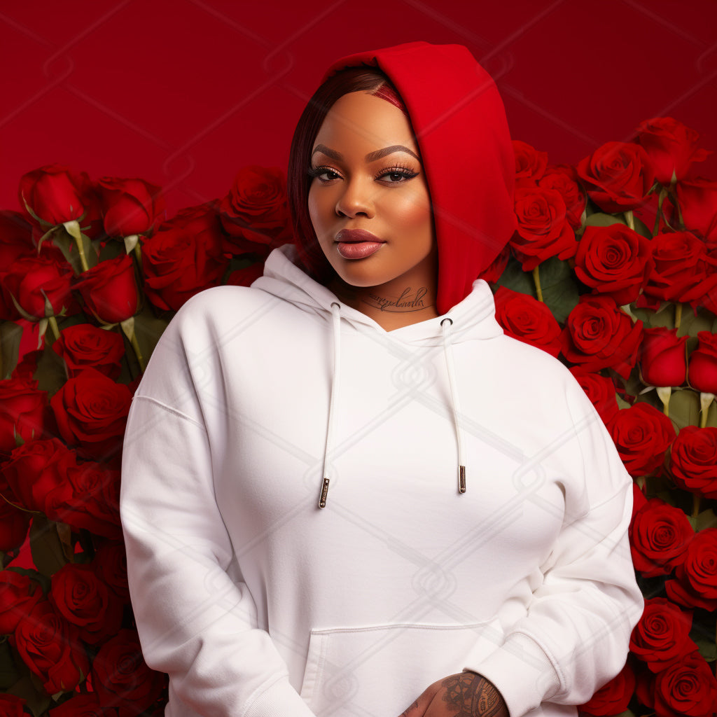White Hoodie Model Mockup