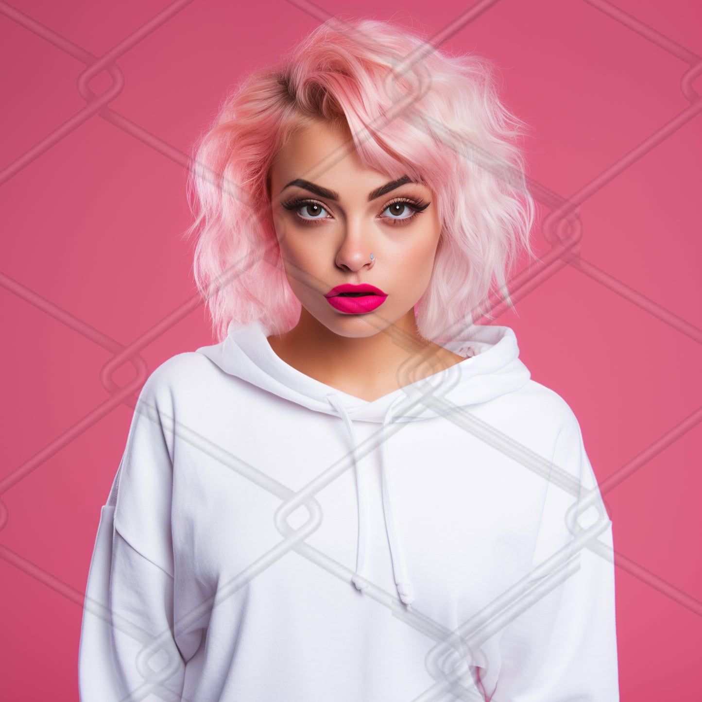 White Hoodie Model Mockup