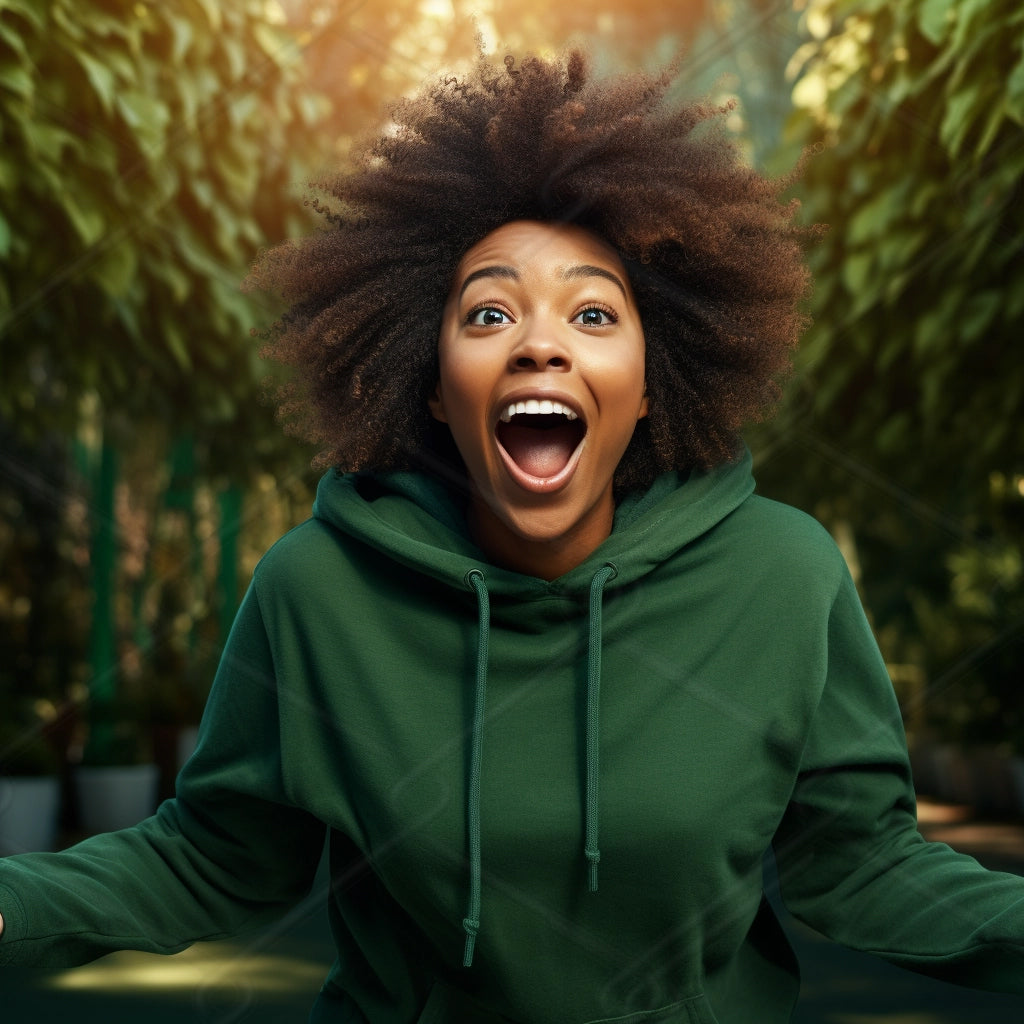 Green Hoodie Model Mockup