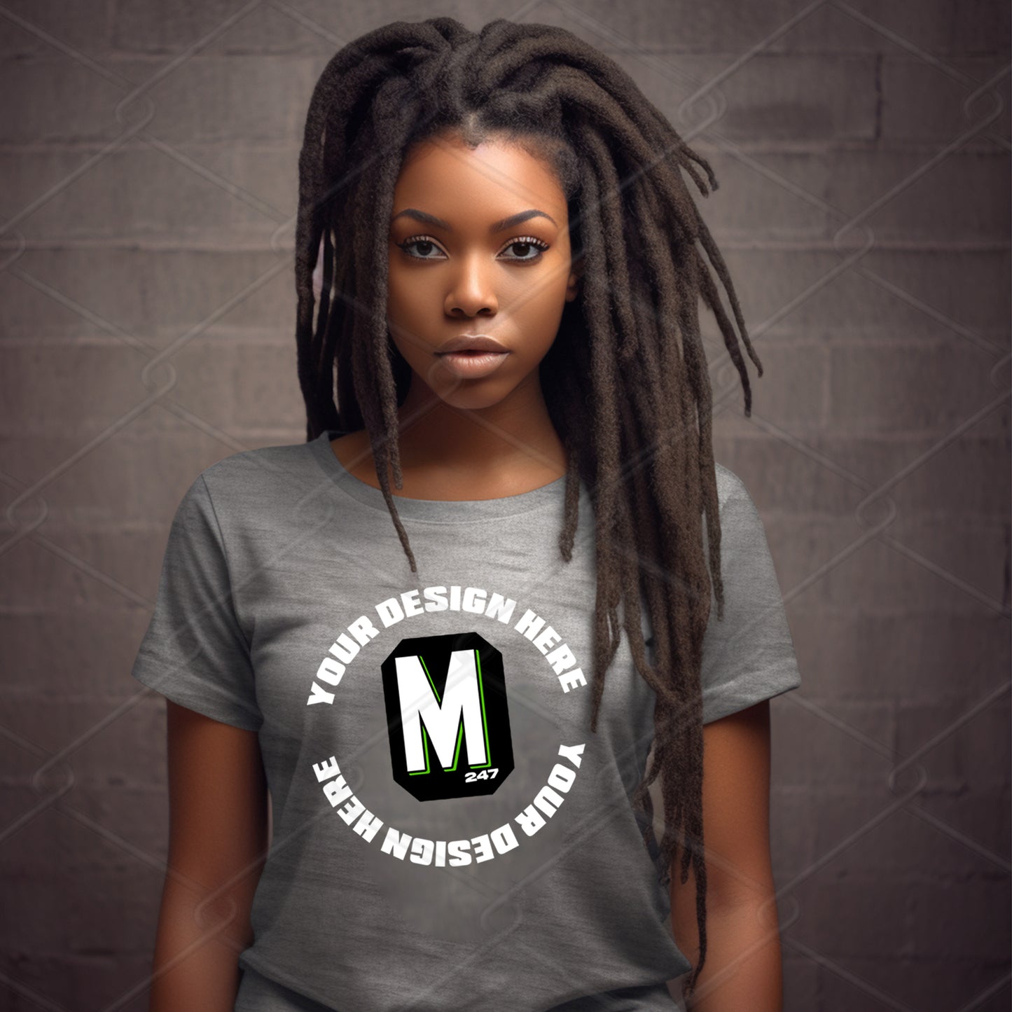 Gray TShirt Model Mockup