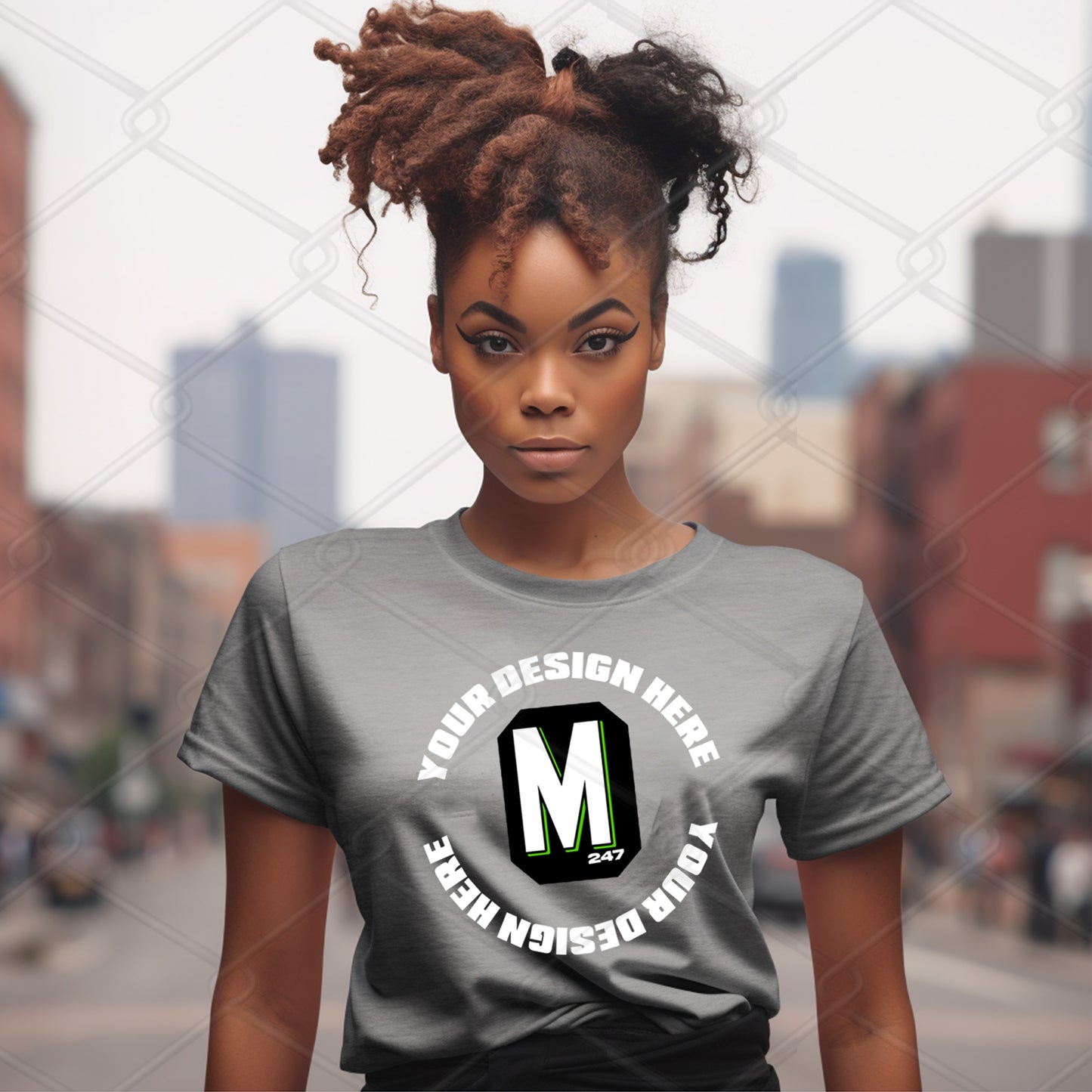Gray TShirt Model Mockup