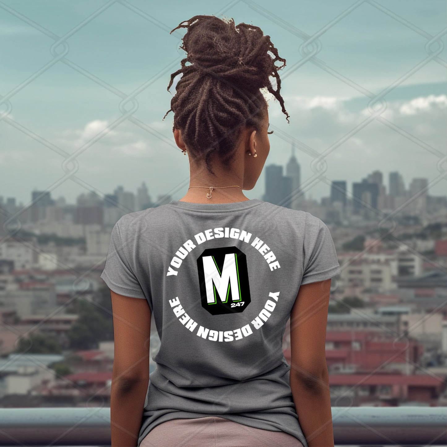 Gray TShirt Model Mockup