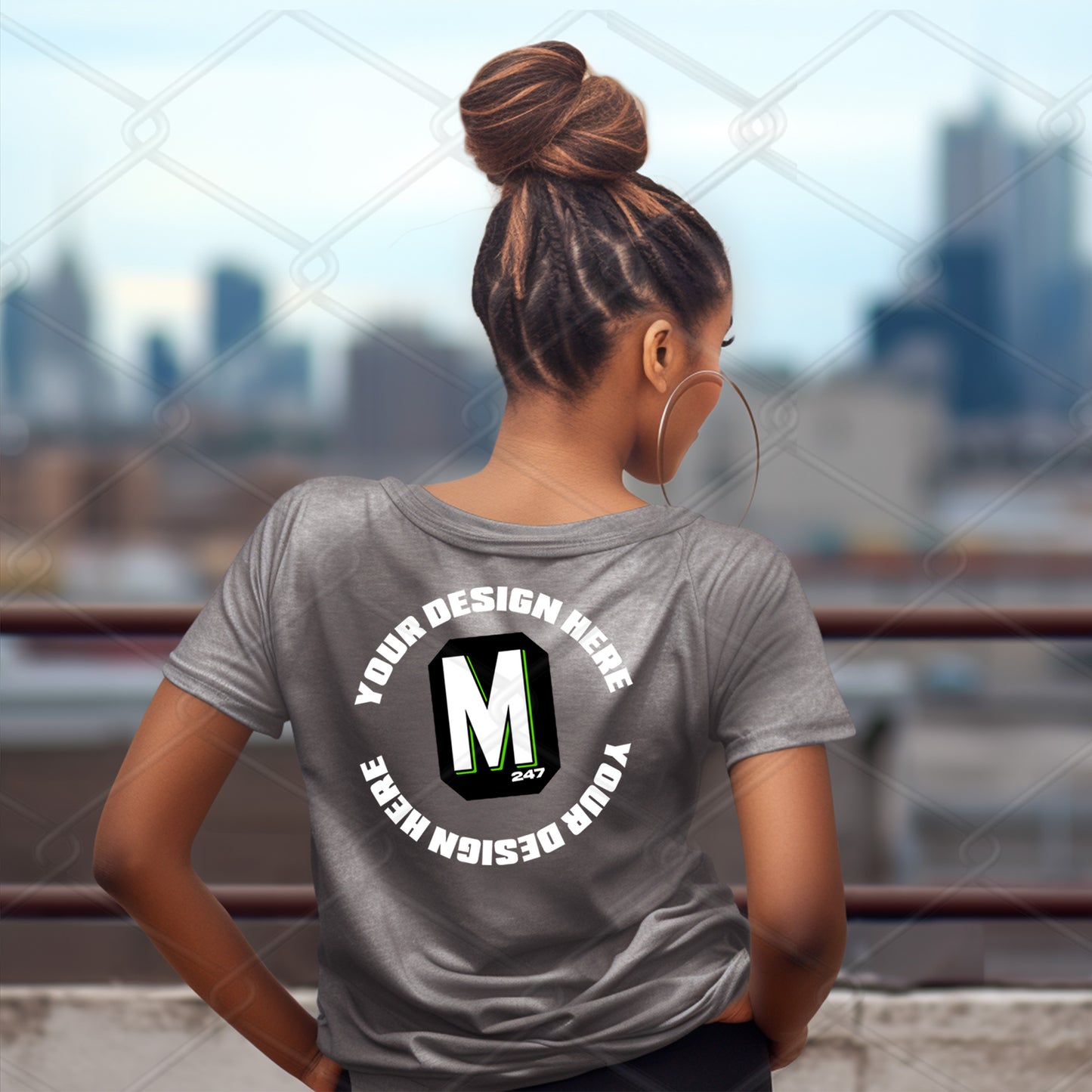 Gray TShirt Model Mockup