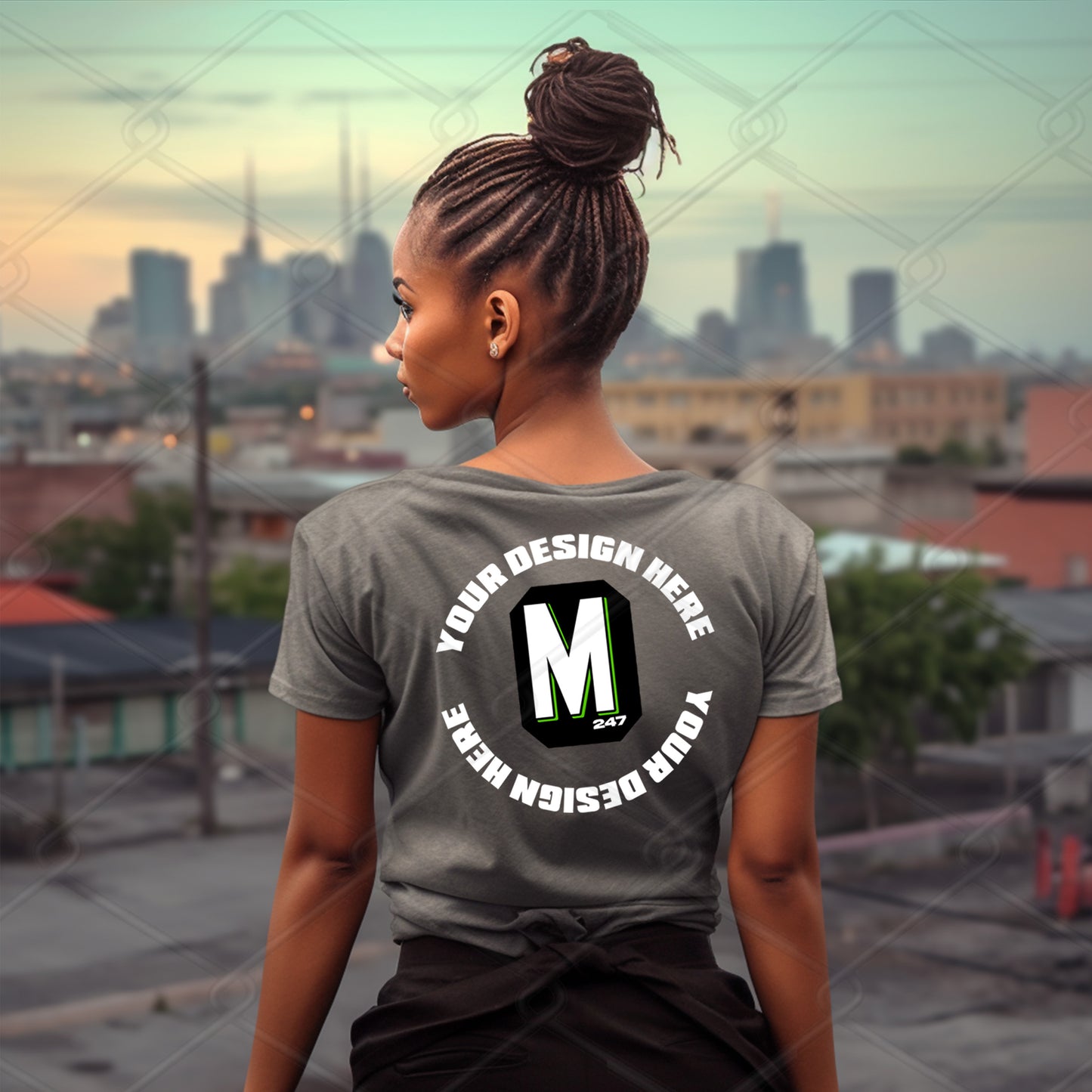 Gray TShirt Model Mockup