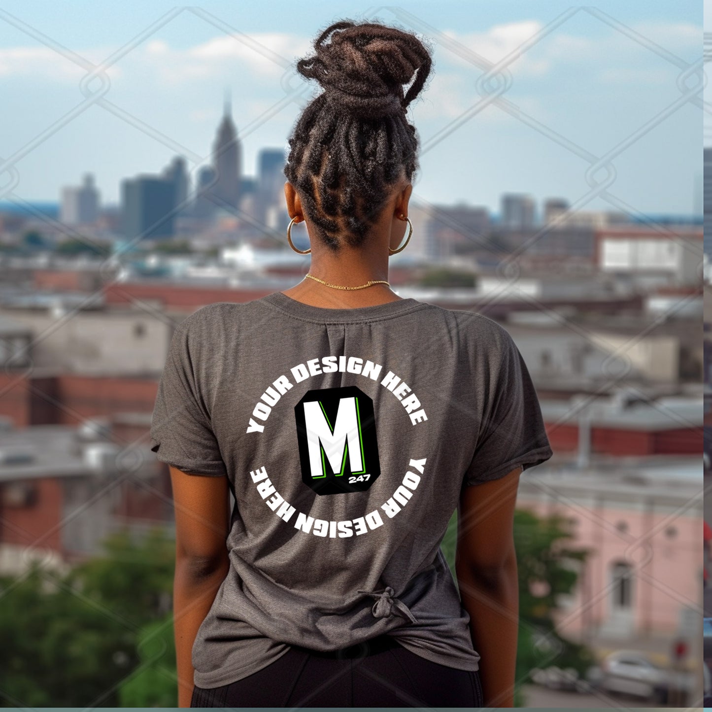 Gray TShirt Model Mockup