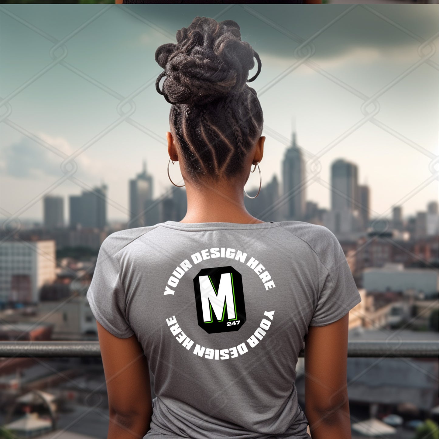 Gray TShirt Model Mockup