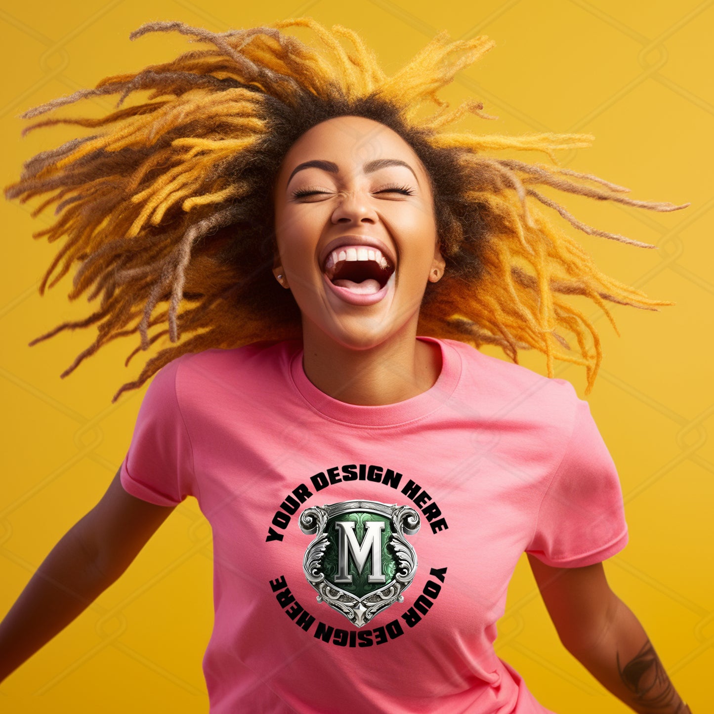 Pink TShirt Model Mockup