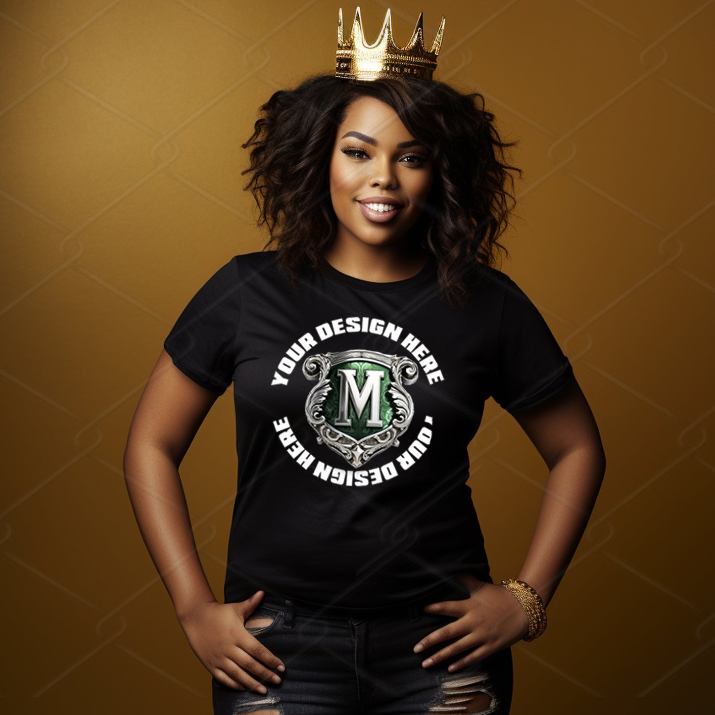 Black TShirt Model Mockup