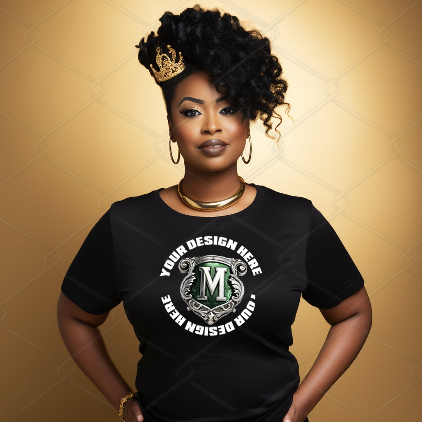 Black TShirt Model Mockup