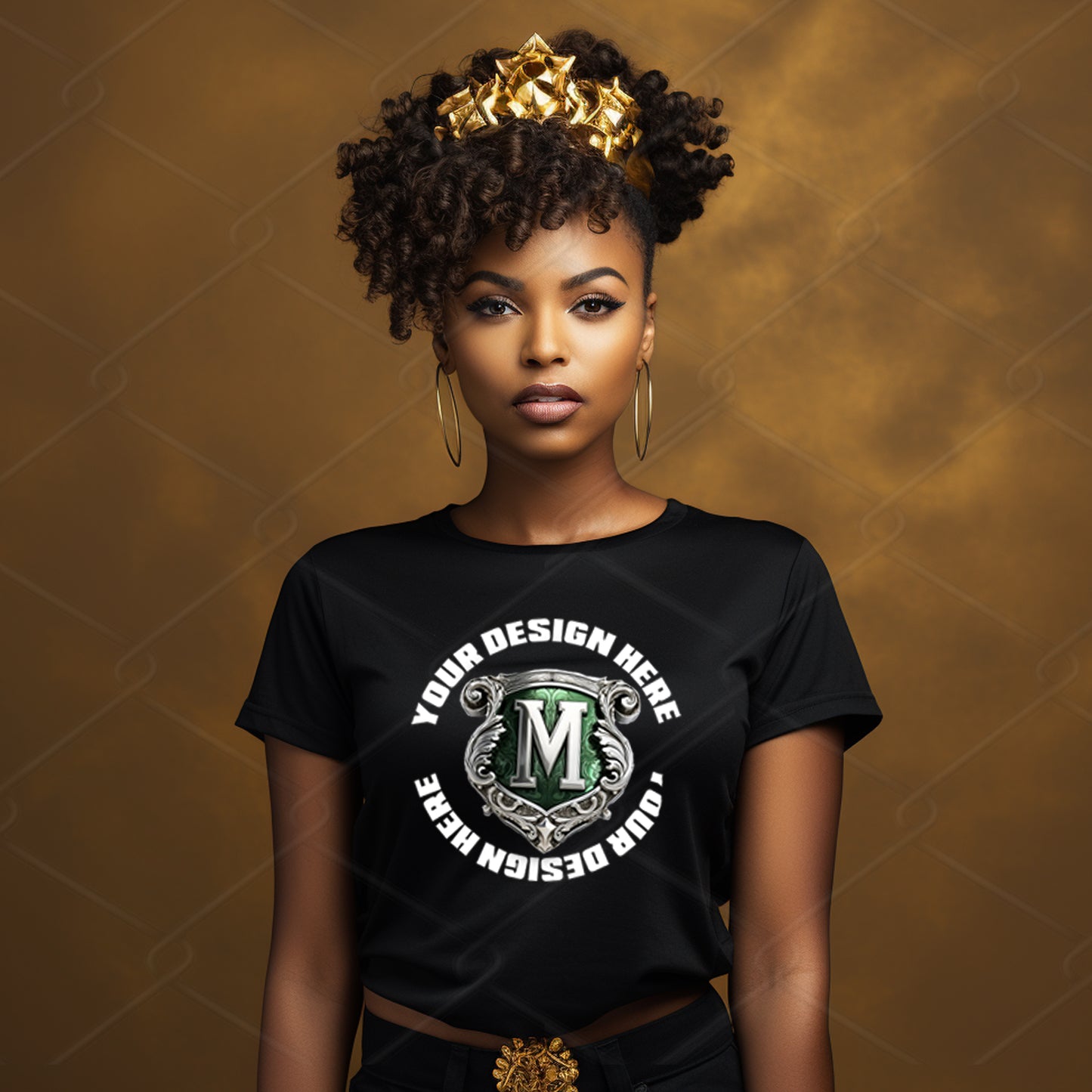 Black TShirt Model Mockup