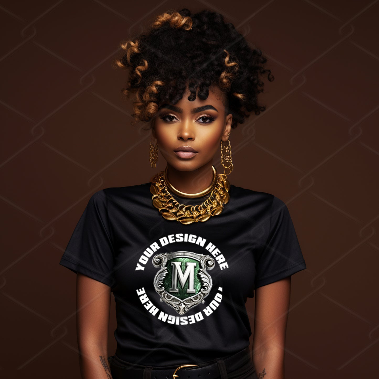 Black TShirt Model Mockup