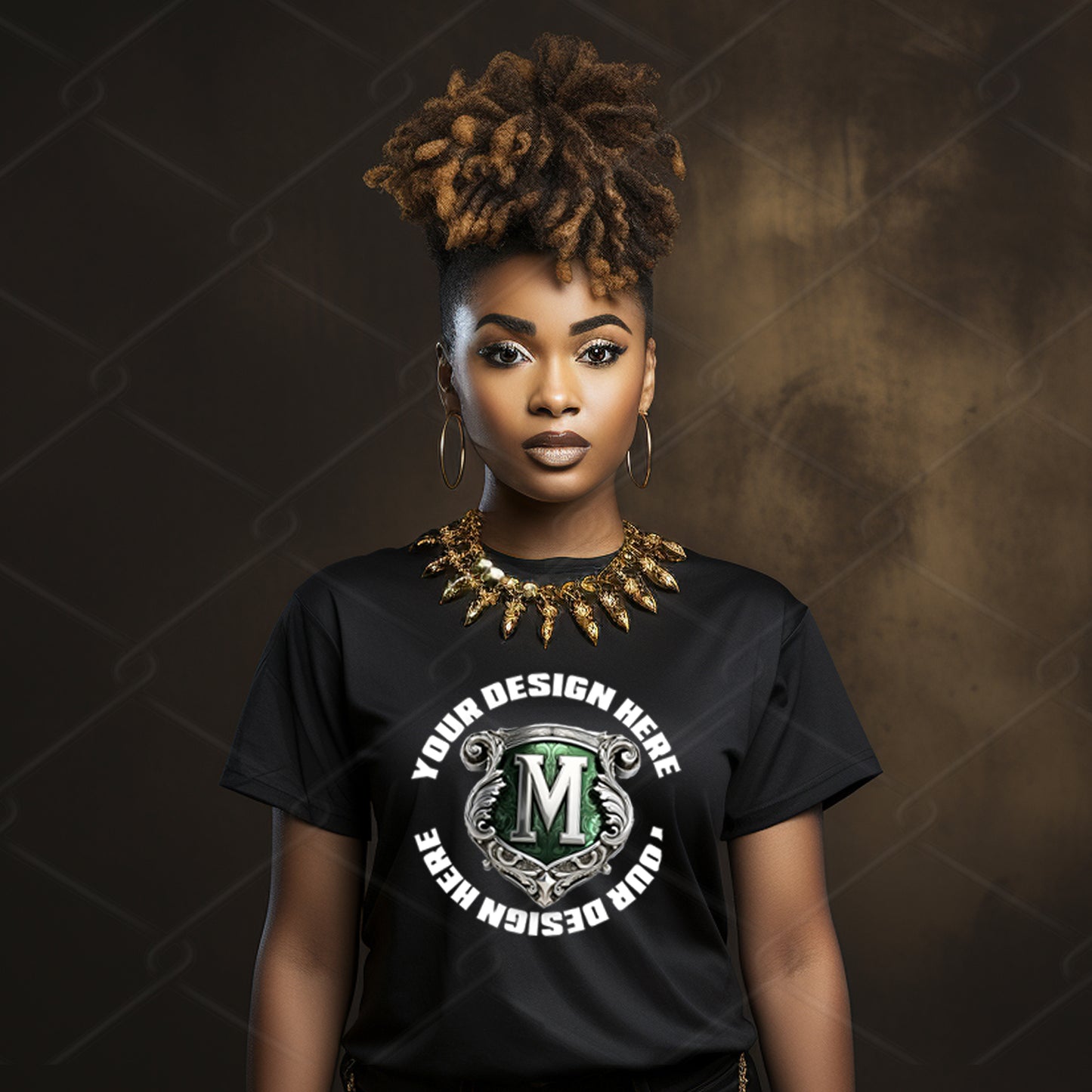 Black TShirt Model Mockup