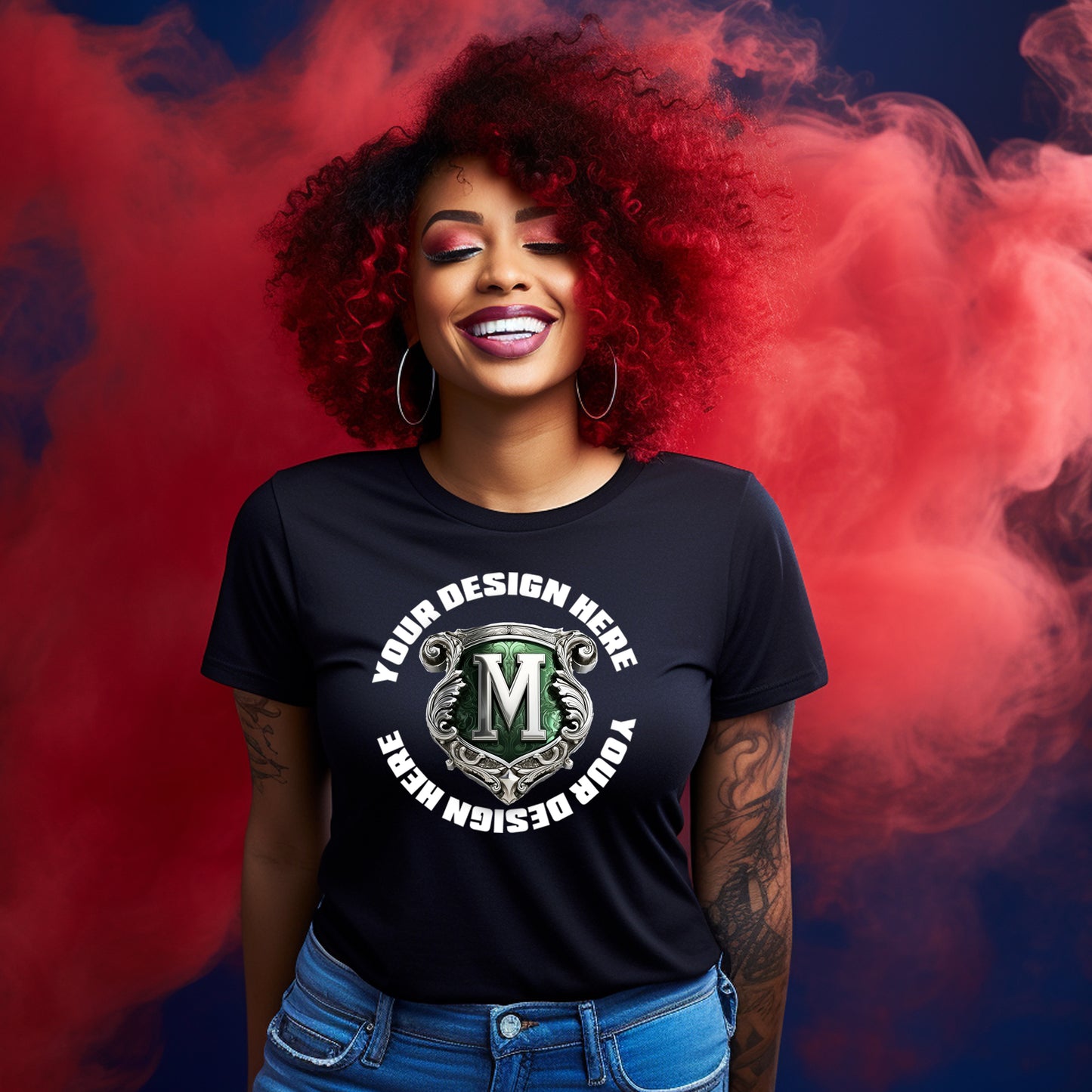 Black TShirt Model Mockup