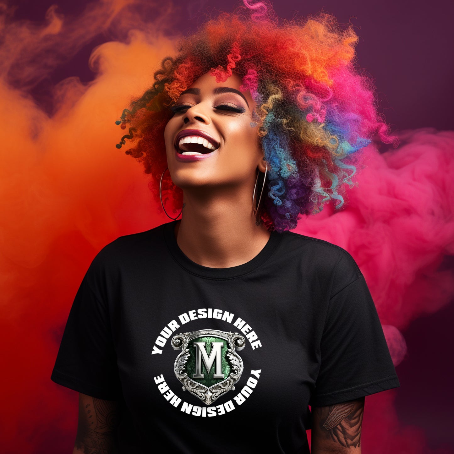 Black TShirt Model Mockup