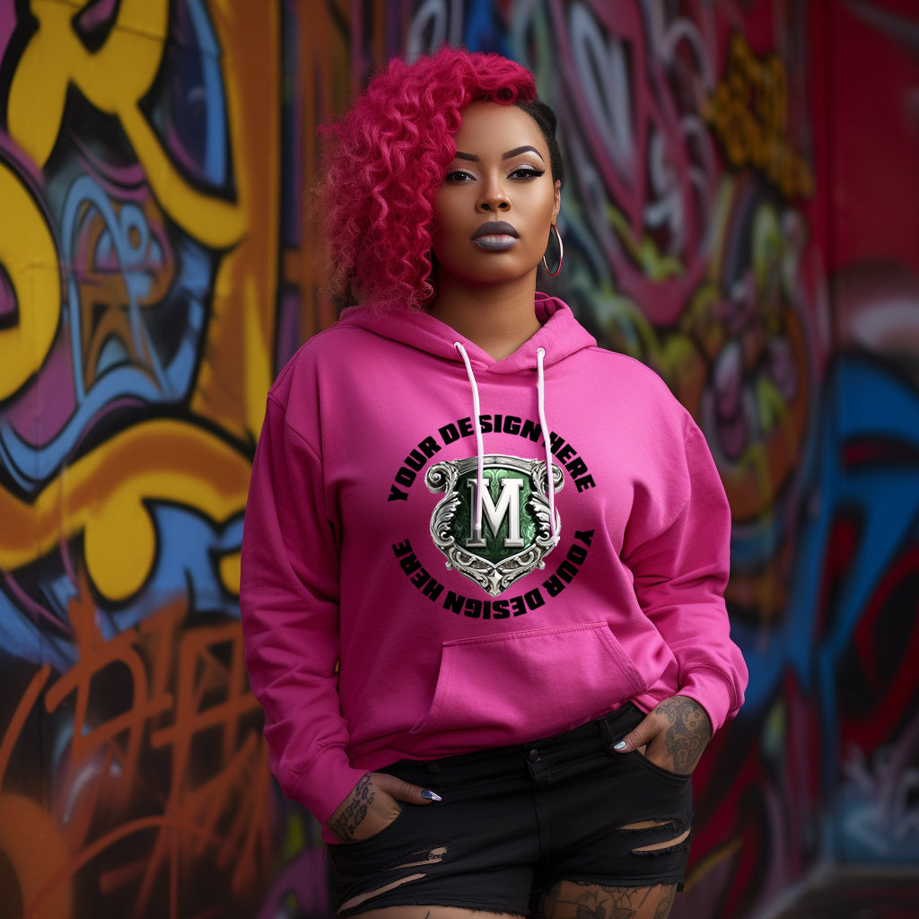 Pink Hoodie Model Mockup
