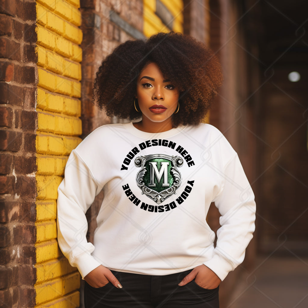 White Sweatshirt Model Mockup