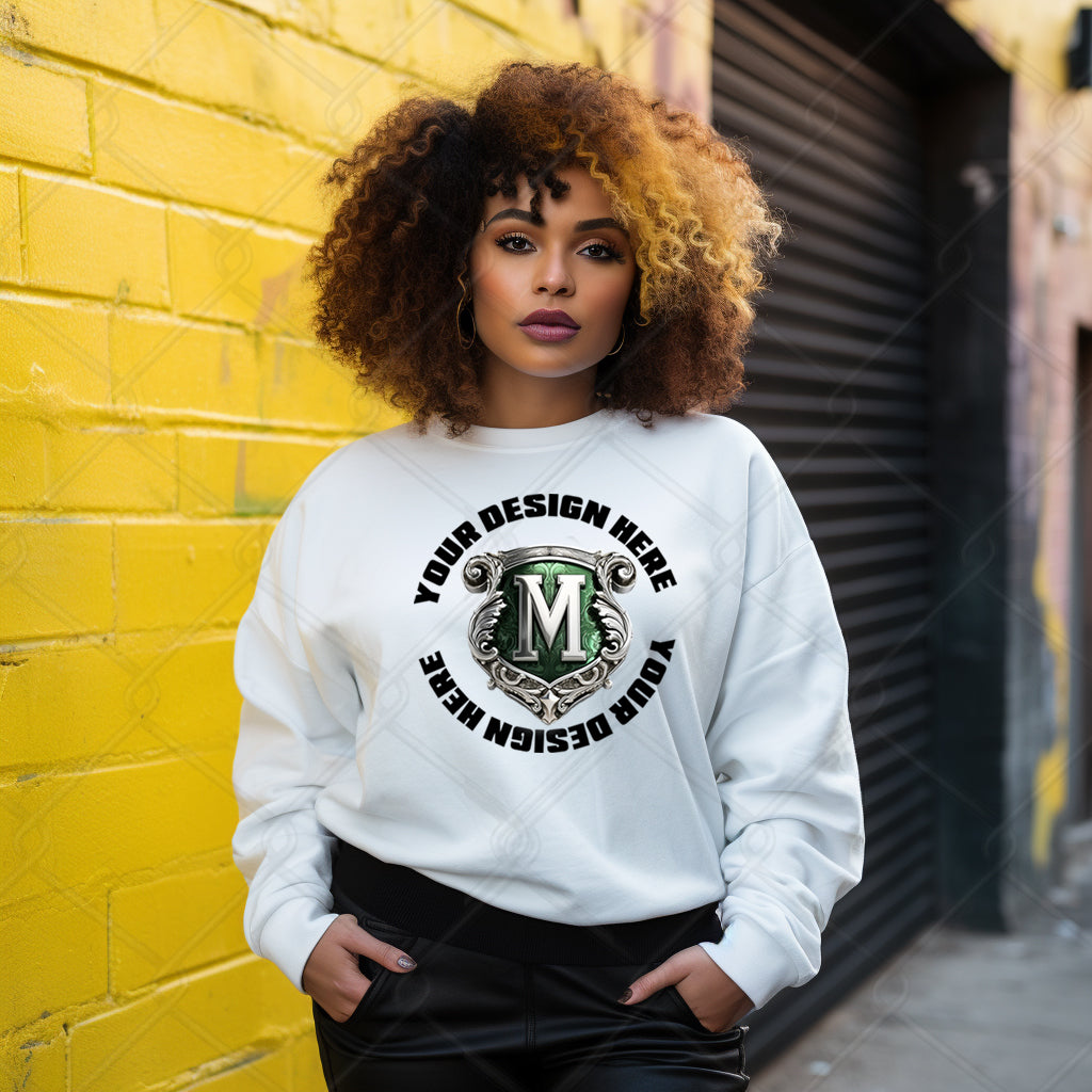 White Sweatshirt Model Mockup