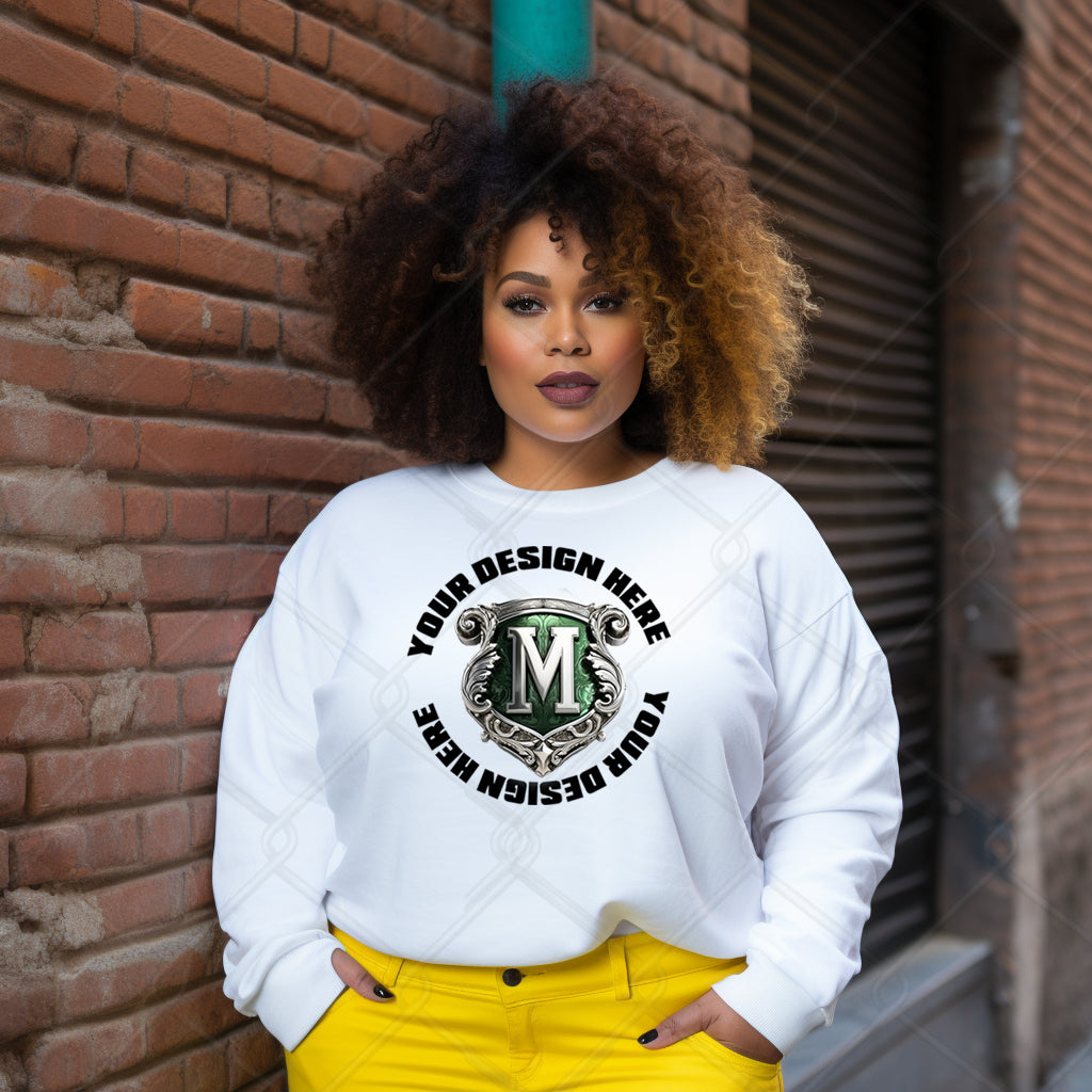 White Sweatshirt Model Mockup
