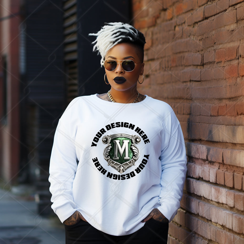 White Sweatshirt Model Mockup