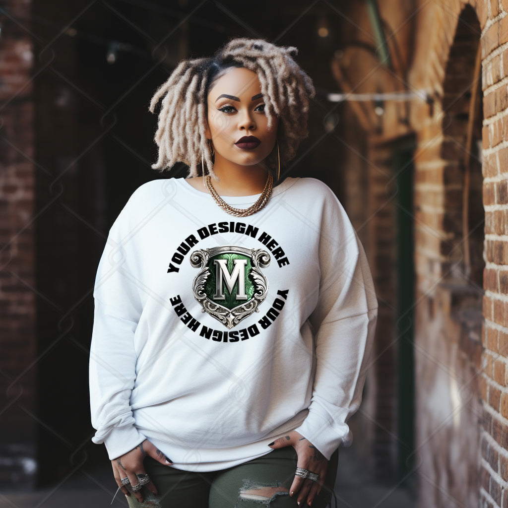 White Sweatshirt Model Mockup