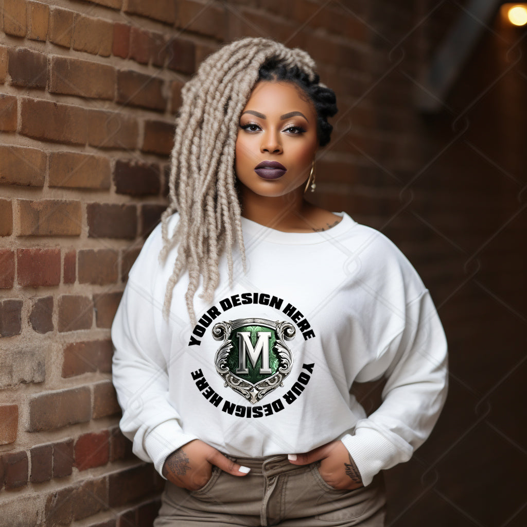 White Sweatshirt Model Mockup