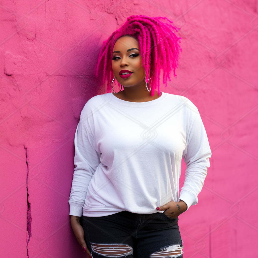 White Sweatshirt Model Mockup