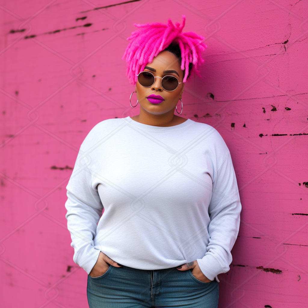 White Sweatshirt Model Mockup