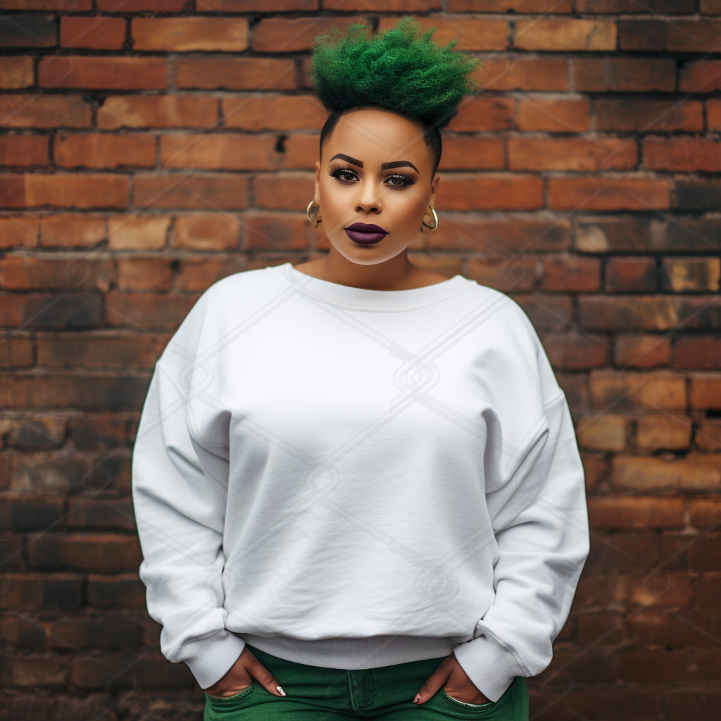 White Sweatshirt Model Mockup