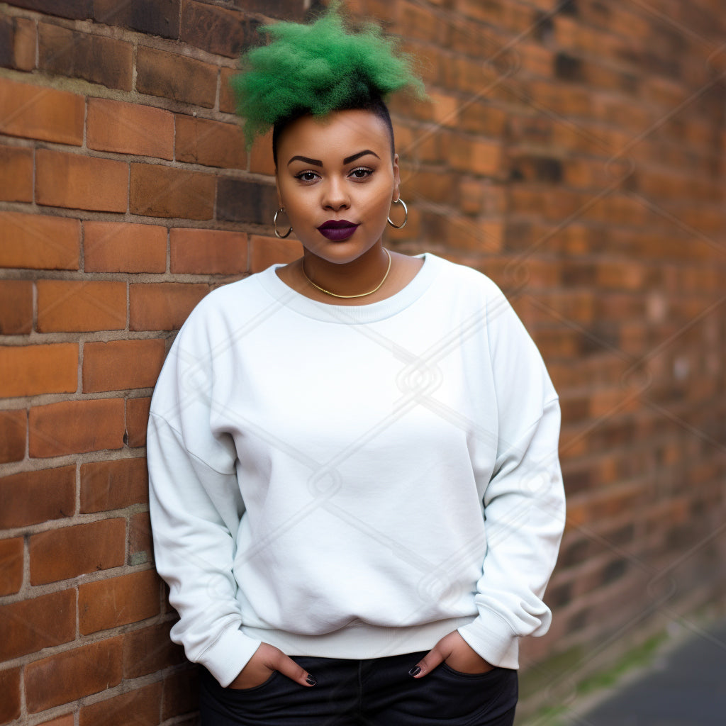 White Sweatshirt Model Mockup